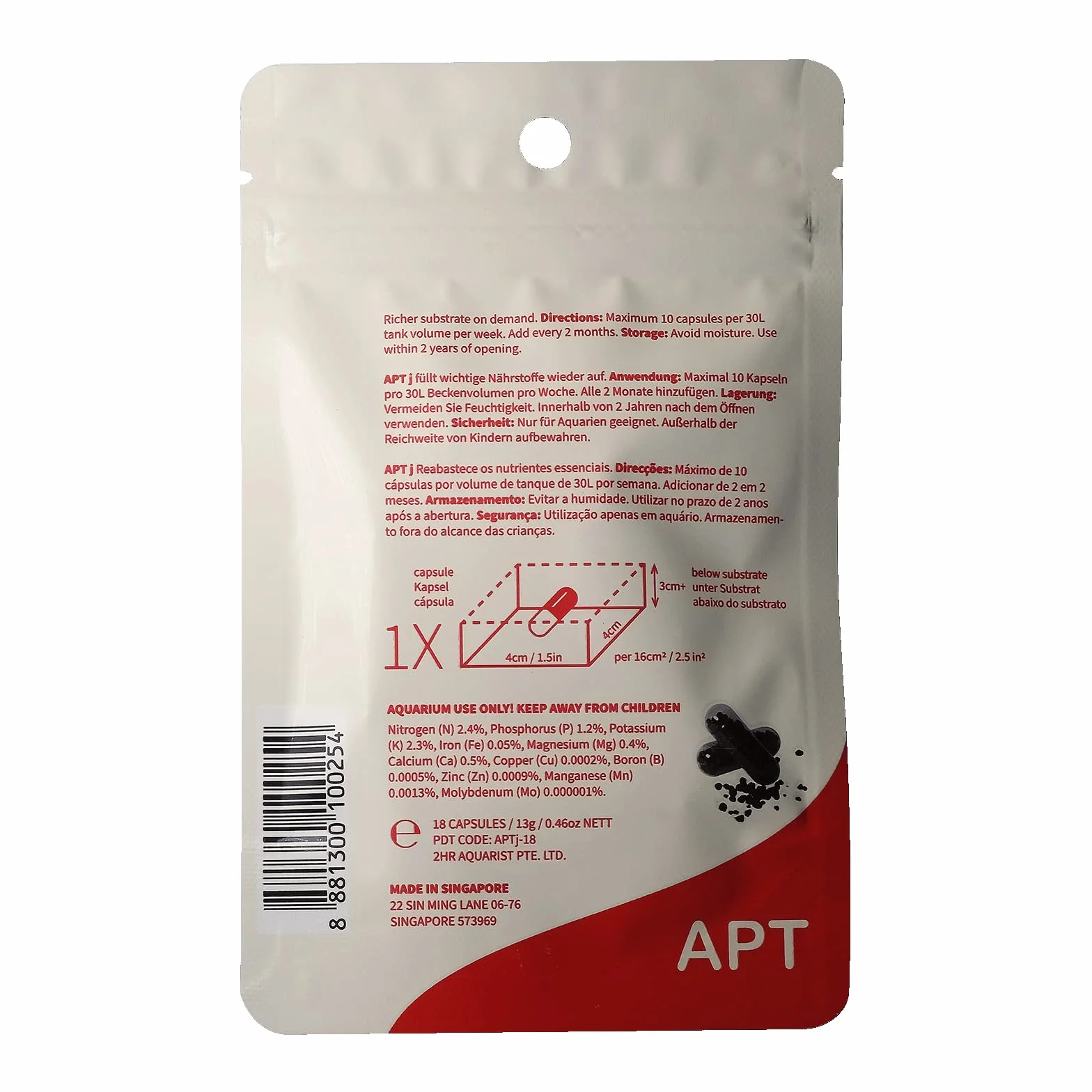 THE 2HR AQUARIST fertilizzanti piante acquario APT J/Jazz Tabs (18 Tabs)
