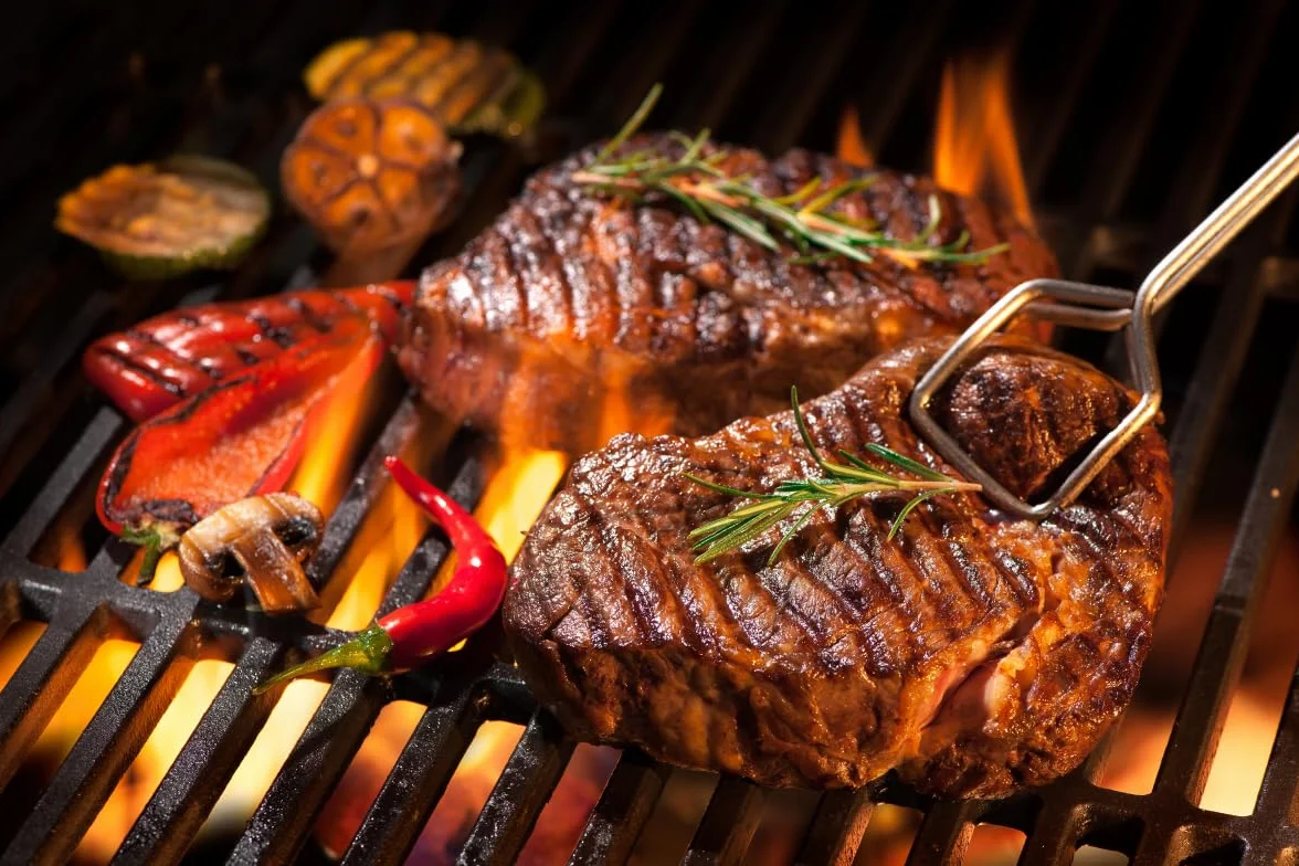 Herrselsam Griglia in ghisa smaltata, 42 x 28 cm, griglia rettangolare in ghisa smaltata, accessorio per barbecue, barbecue a gas, barbecue a carbonella e molto altro ancora, per barbecue a gas,