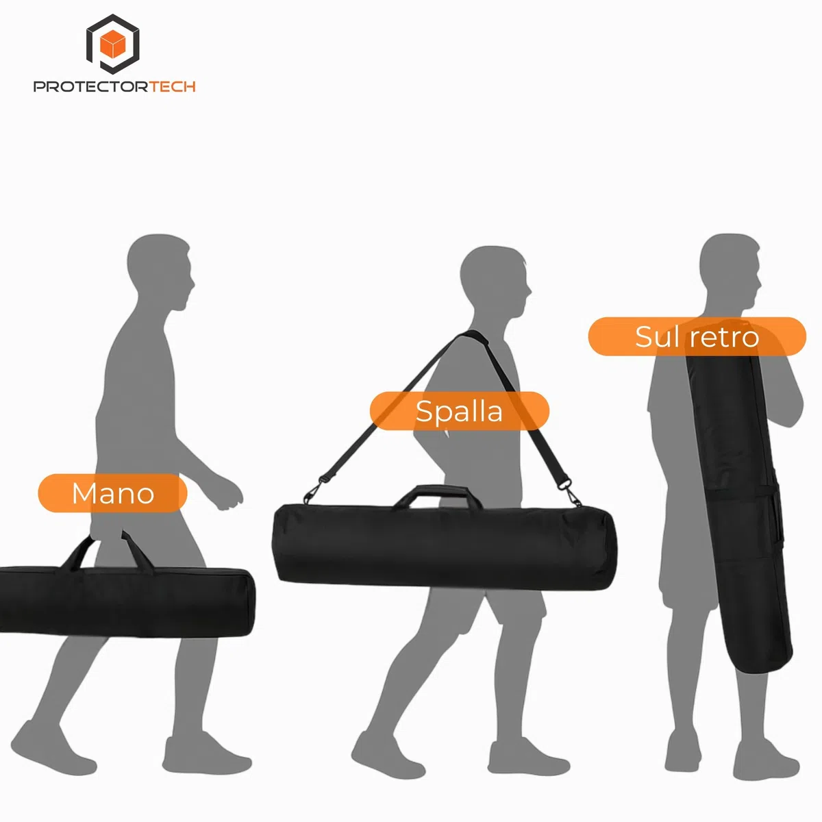 Borsa da Transporto per Metal Detector - lunga 116 cm - o Microfono/Supporto per Altoparlante - Accessori per metal detector