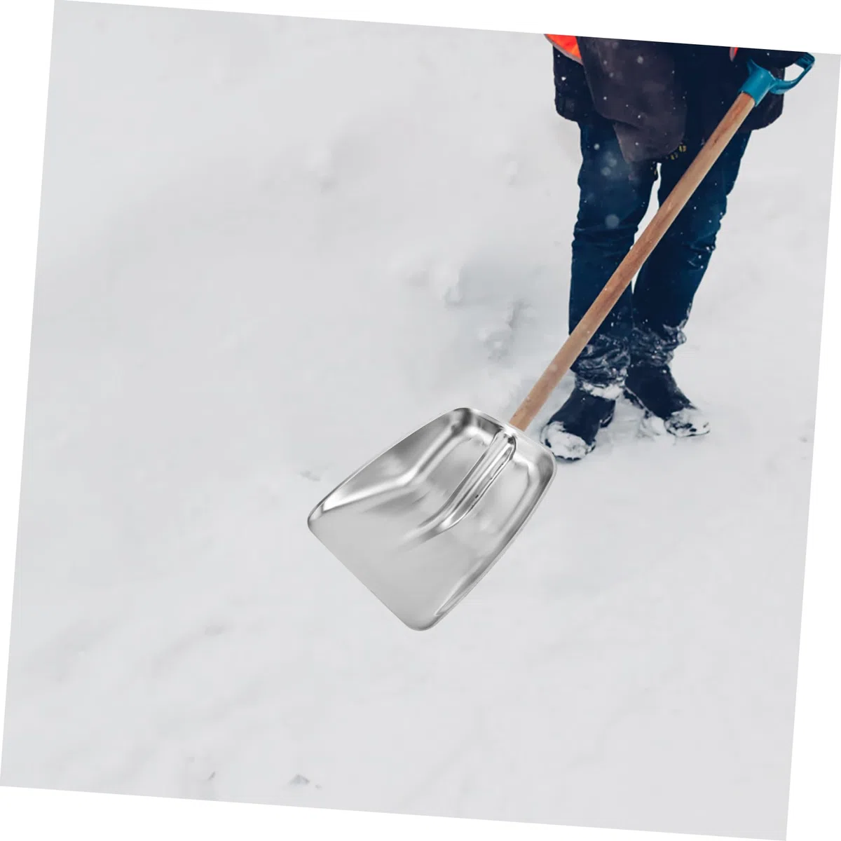 Testa di Pala da Neve in Acciaio Inox, Sostituzione | Argento, Uso per Agricoltura e Cereali, Installazione Facile, Attrezzo Multifunzione