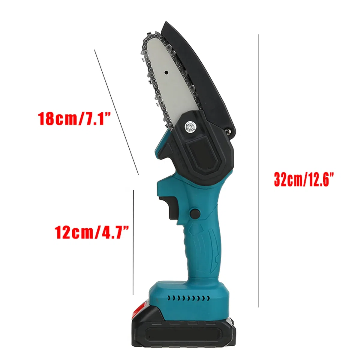 Mini Motosega Elettrica a Batteria Ricaricabile Senza Fili 24V da 4 Pollici Con Catena per Potatura Taglio Alberi da Giardino, Giardino Giardinaggio Fai da Te