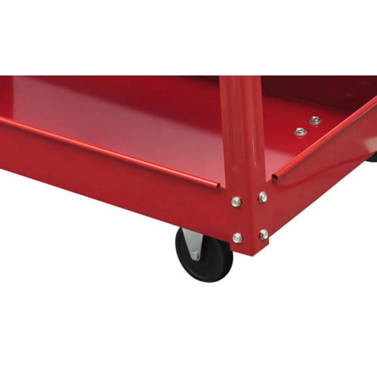 Carrello Portautensili da Officina con 3 Ripiani, Struttura in Acciaio Laccato, Carico Max 100 kg, Ruote Girevoli, Dimensioni 840x410x780 mm (2 Pezzi)