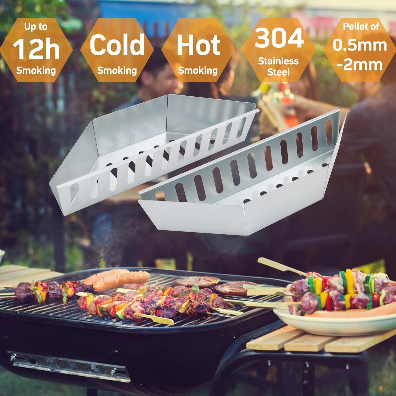 Cestino per Carbonella - Accessorio Essenziale in Acciaio Inox per Barbecue da 57 cm, capacità Generosa, Calore Uniforme, Perfetto per Grigliate all'Aperto