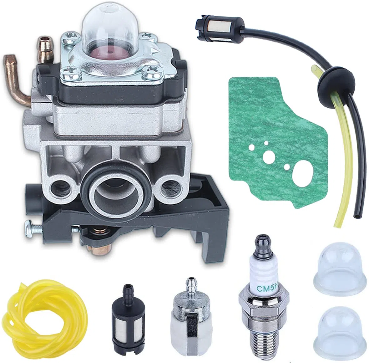 Carburatore Kit di Ricambi per Honda Motore GX35 GX25 FG110 HHT25 HHT35, ADEFOL Carburatore + Filtro Aria + Candela + Guarnizione + Filtro Carburante + Tubo Benzina Accessori 9 in 1