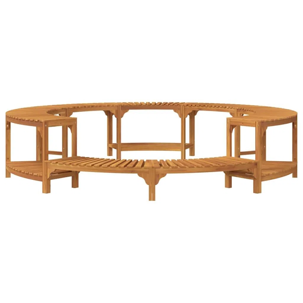 Bordo per vasca idromassaggio marrone, in legno massello di acacia, diametro 255 x 55,5 cm, per piscina, vasca idromassaggio, accessorio per esterni, durevole e decorativo per giardino e
