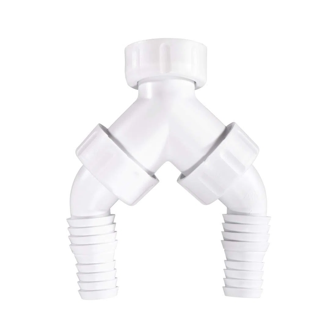 Xavax 00110220 Doppio Raccordo per Dispositivo con valvola di ritegno, Bianco