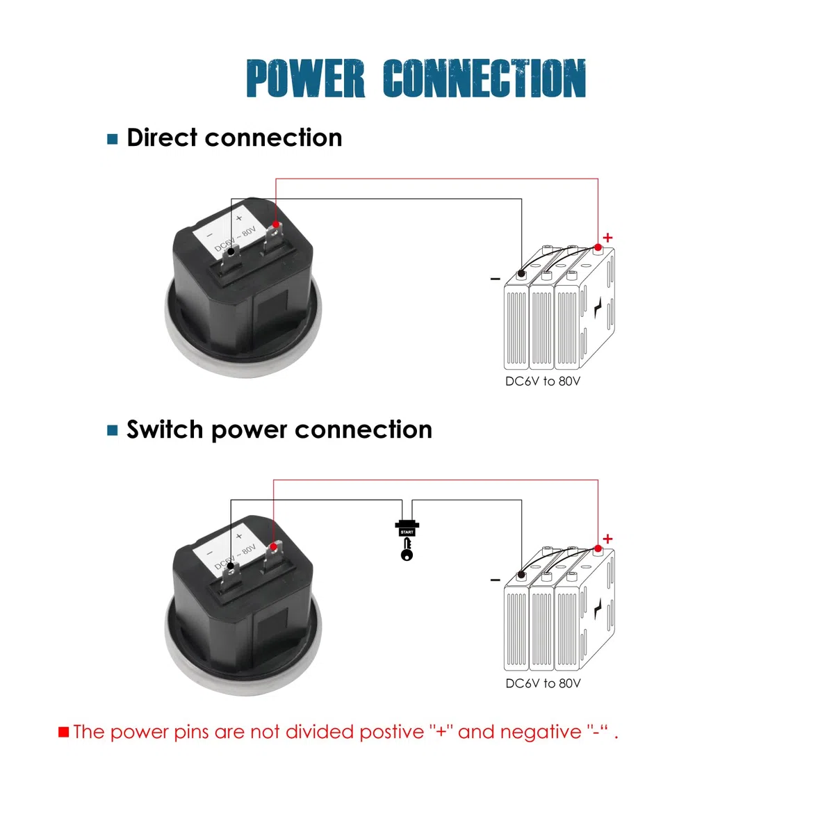 Contaore meccanico Runleader, CC da 6 V a 80 V, accumula ore TOT per tosaerba Generatore di trattori Carrello da golf Scrubber Compressore motore ATV marino e altre apparecchiature elettriche (DC)
