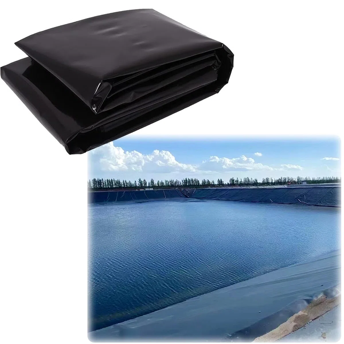 Rivestimento per stagni esterni, 0,12 mm, nero, per fontane e cascate, perfetto per piccoli stagni (8 m x 11 m), resistente, impermeabile, resistente ai raggi UV, facile da installare