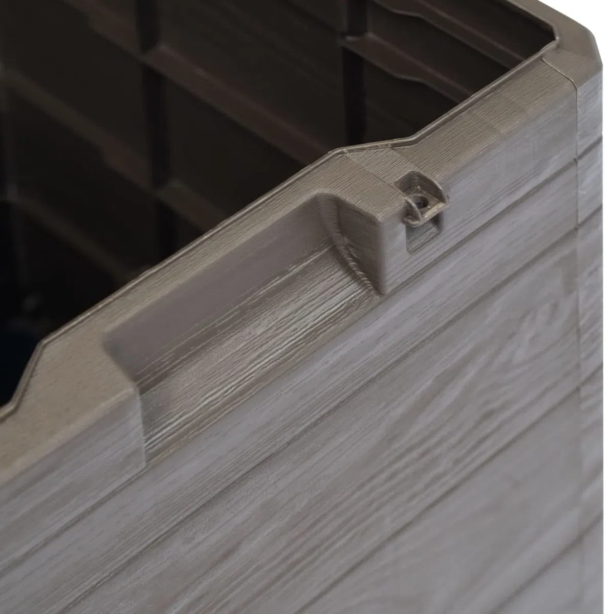 ARKEM Baule da Giardino Effetto Legno Organizer Box Giocattoli Multibox Impermeabile Esterni,Baule da Giardino 90 L Marrone