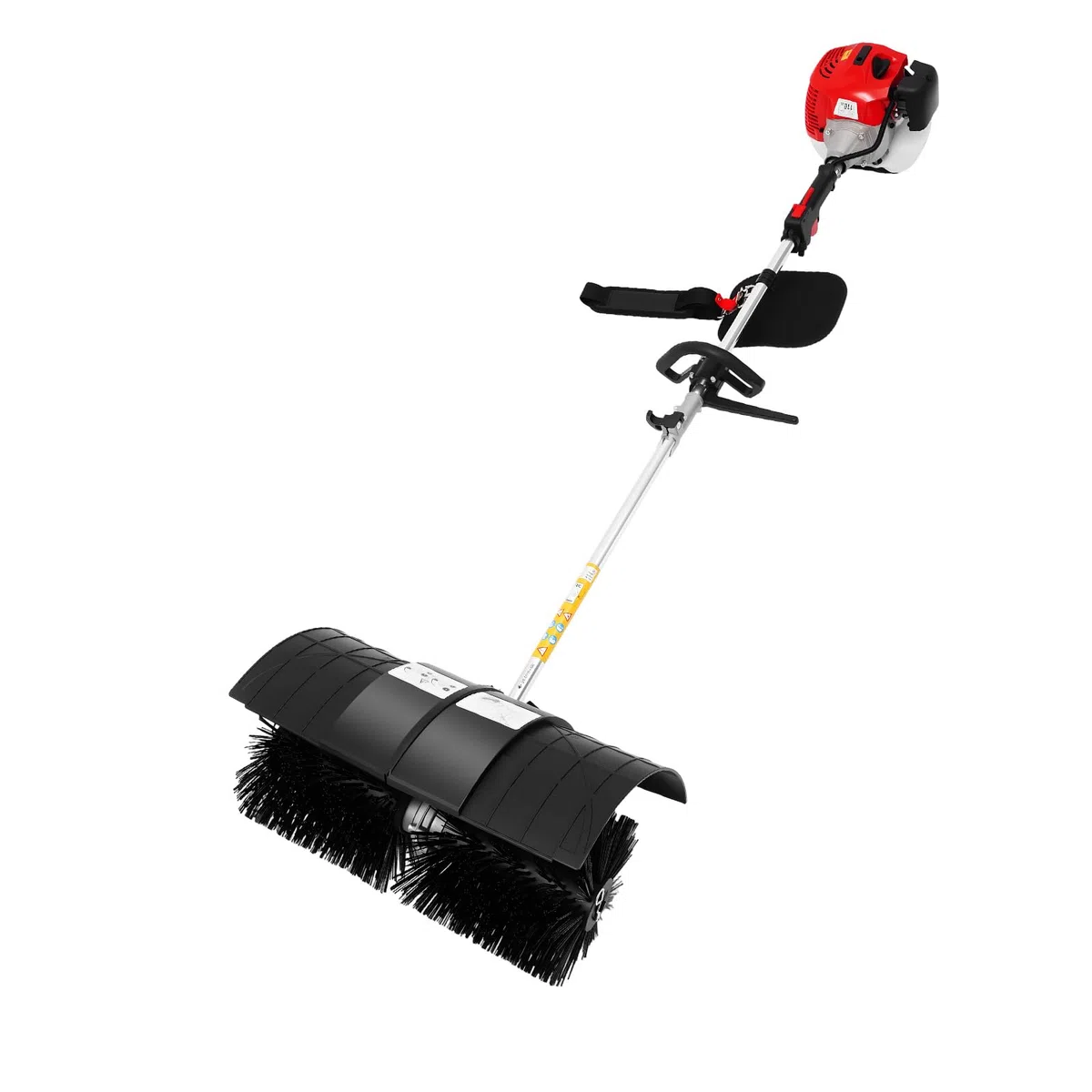Spazzaneve a benzina, 1250 W, larghezza spazzaneve 60 cm, con tracolla e alette curve