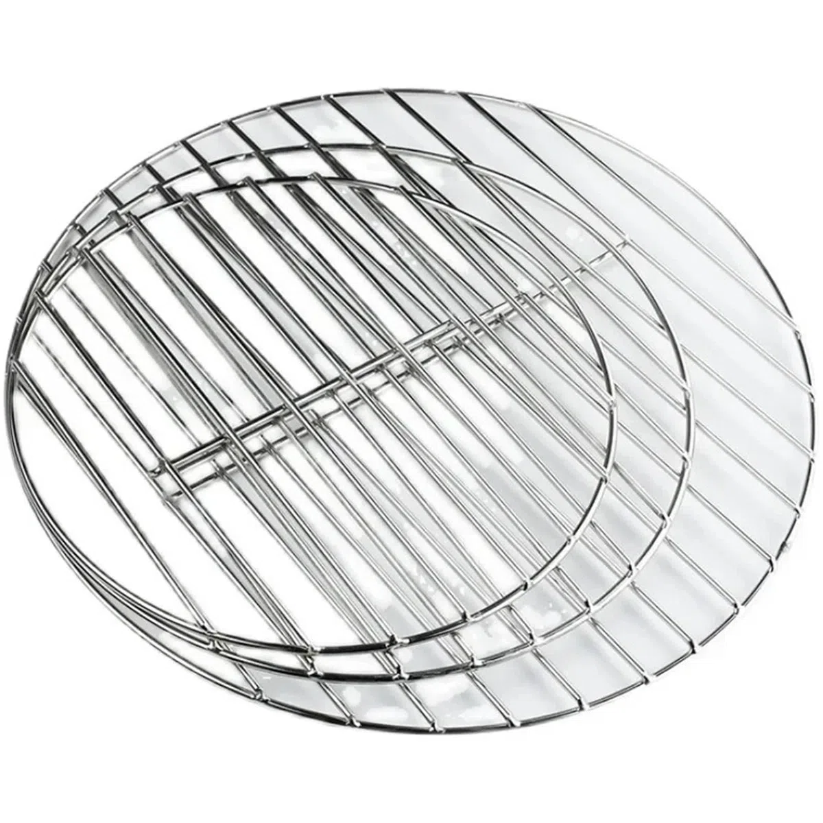Rete a rete per barbecue in acciaio inox, griglia rotonda per arrostire pancetta e verdure, accessorio da cucina versatile, varie dimensioni (43,5 cm)
