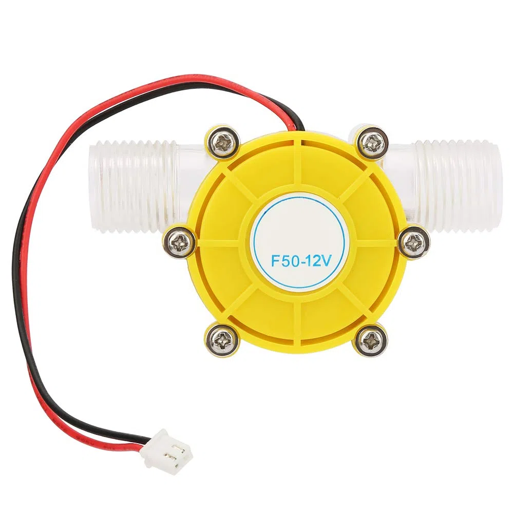 Tyenaza Generatore a Turbina ad Acqua 12 V, F50 Mini Idroelettrico DC Pompa a Flusso d'Acqua Generatore di Energia Idroelettrica Micro Generatore per Elettricità DC