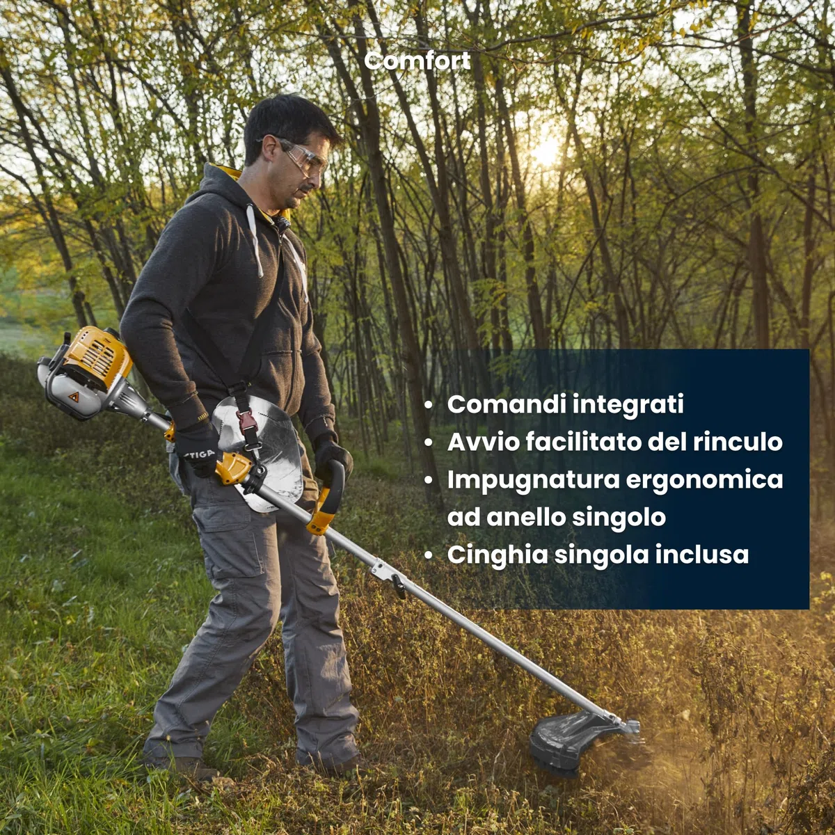 STIGA BC 330 A Decespugliatore A Scoppio, 25,4 cc, 43 cm – Testina Tap&Go e Lama 3T – Rifinitura Prato e Taglio Sterpaglie