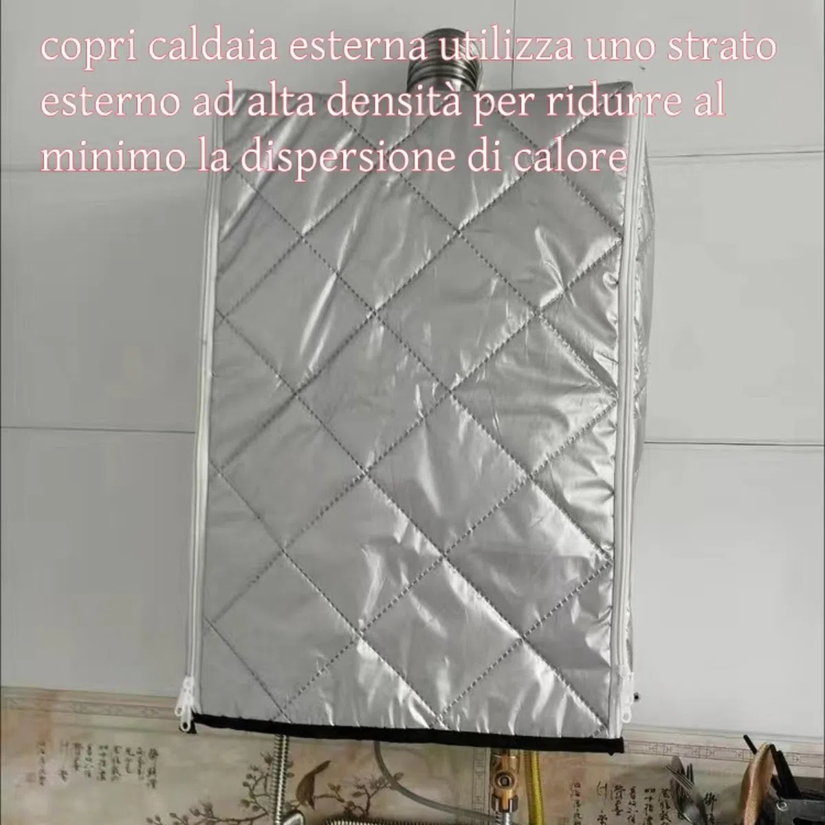 Copertura rinforzata per scaldabagno | Copertura protettiva impermeabile per caldaie e riscaldatori | Copertura isolante da gelo, pioggia e polvere | Durevole all'aperto per patio