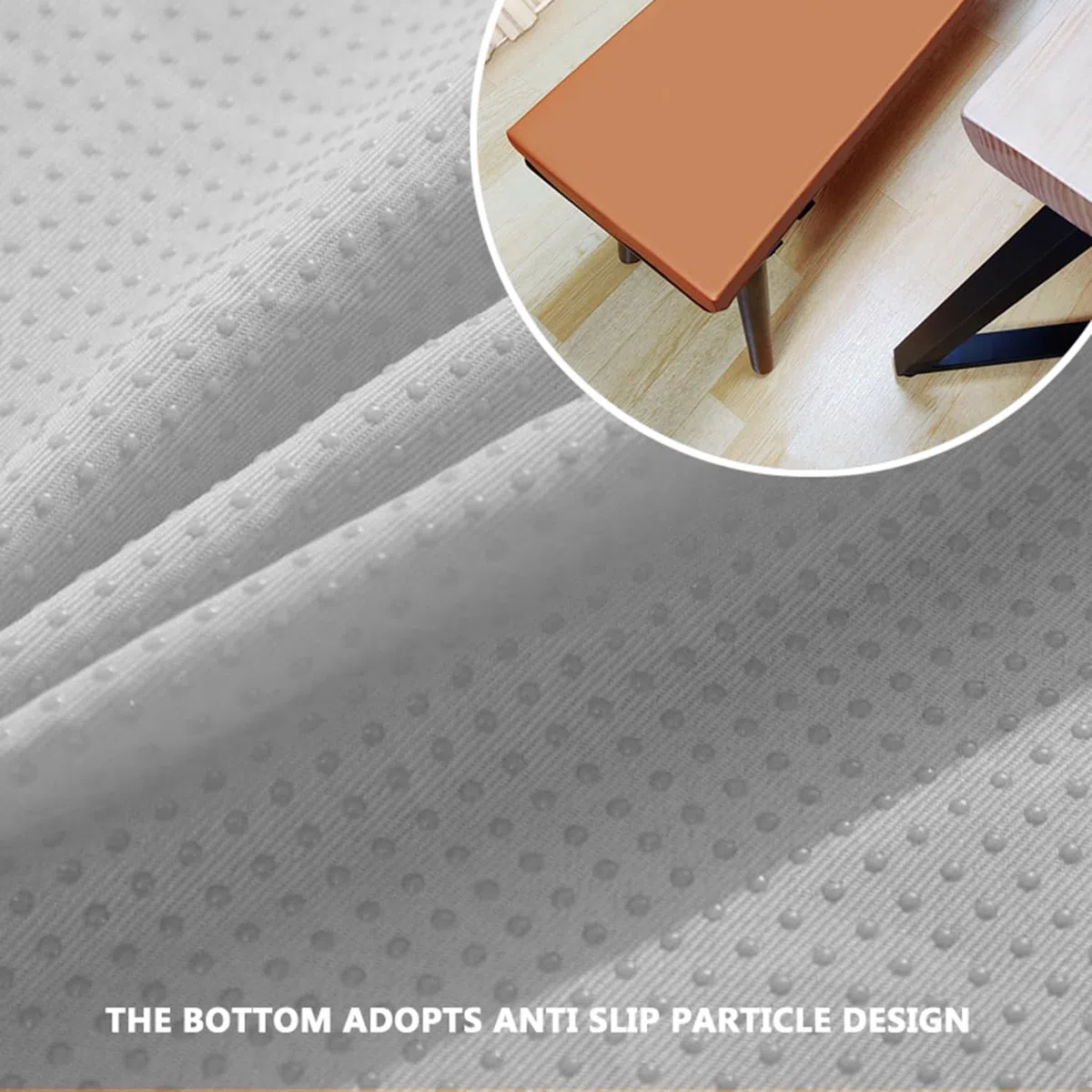 Fodera per Cuscino da Panca Esterno Spessa 8 Cm, Fodera Antiscivolo Impermeabile per Cuscino da Panca, Fodera di Ricambio per Cuscino da Panca con Cerniera(Beige,110x60x8cm Thick)