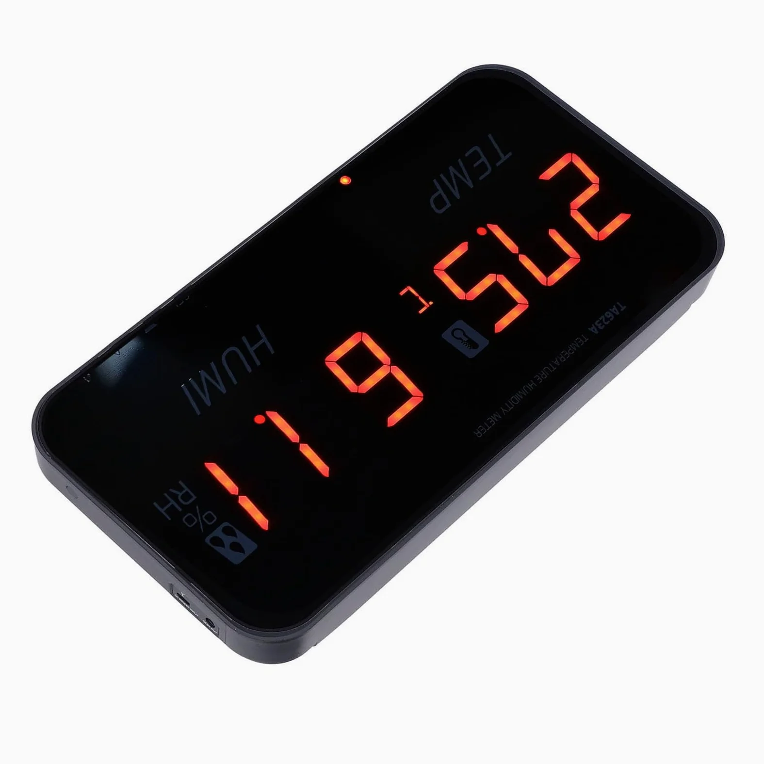 Jeffergarden Misuratore di Temperatura e umidità Igrometro con Display Digitale con Ampio Schermo LED Sensore C3 Ad Alta Precisione Supporto Posteriore Soglia di Allarme per Monitoraggio Serra di