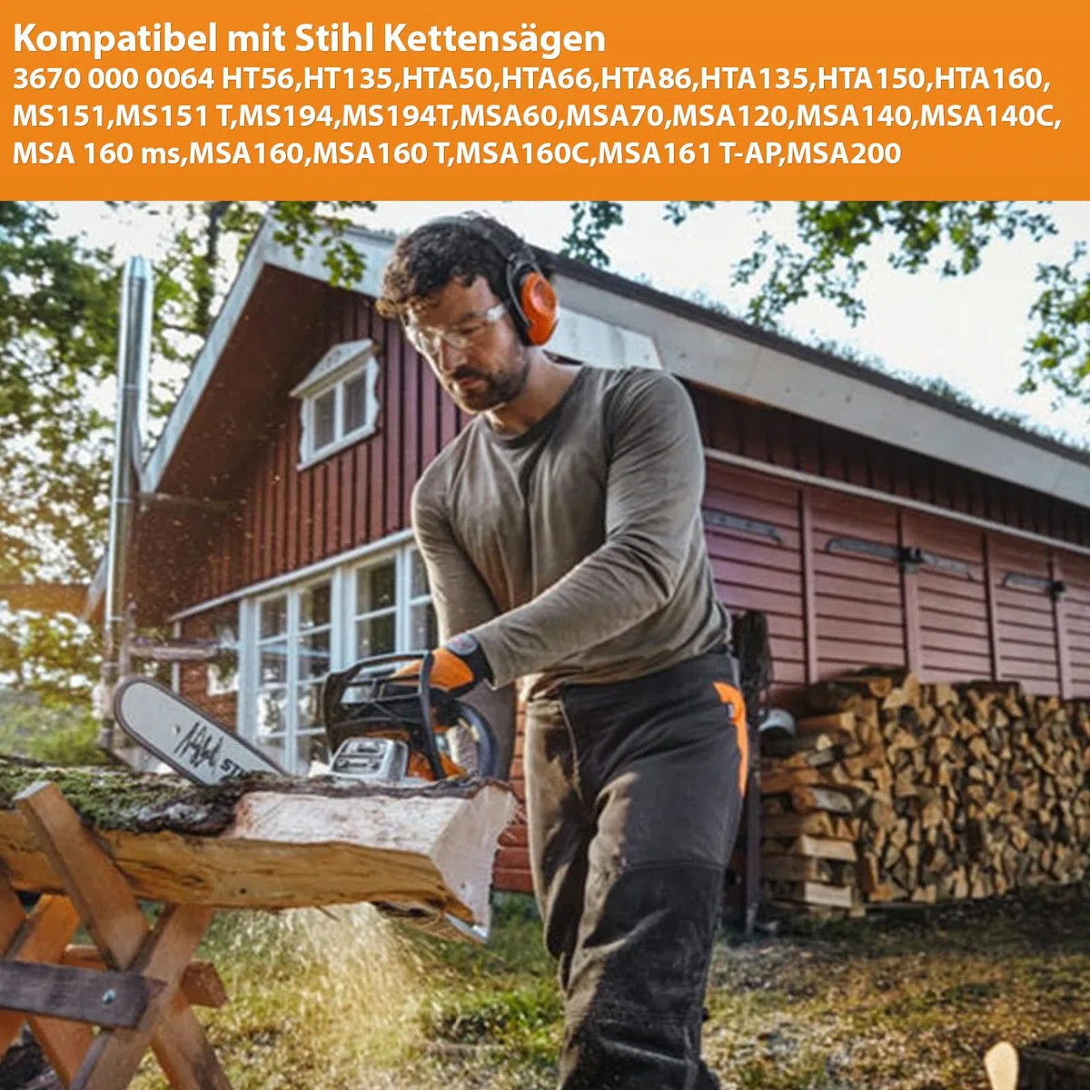 Catena per motosega da 30 cm, passo 1,1 mm, 64 maglie, compatibile con motoseghe Stihl 3670 000 0064 MSA 160 ms, MSA 60, MSA 70, MSA 120, MSA 140, MSA 160, MSA 200, MS 151