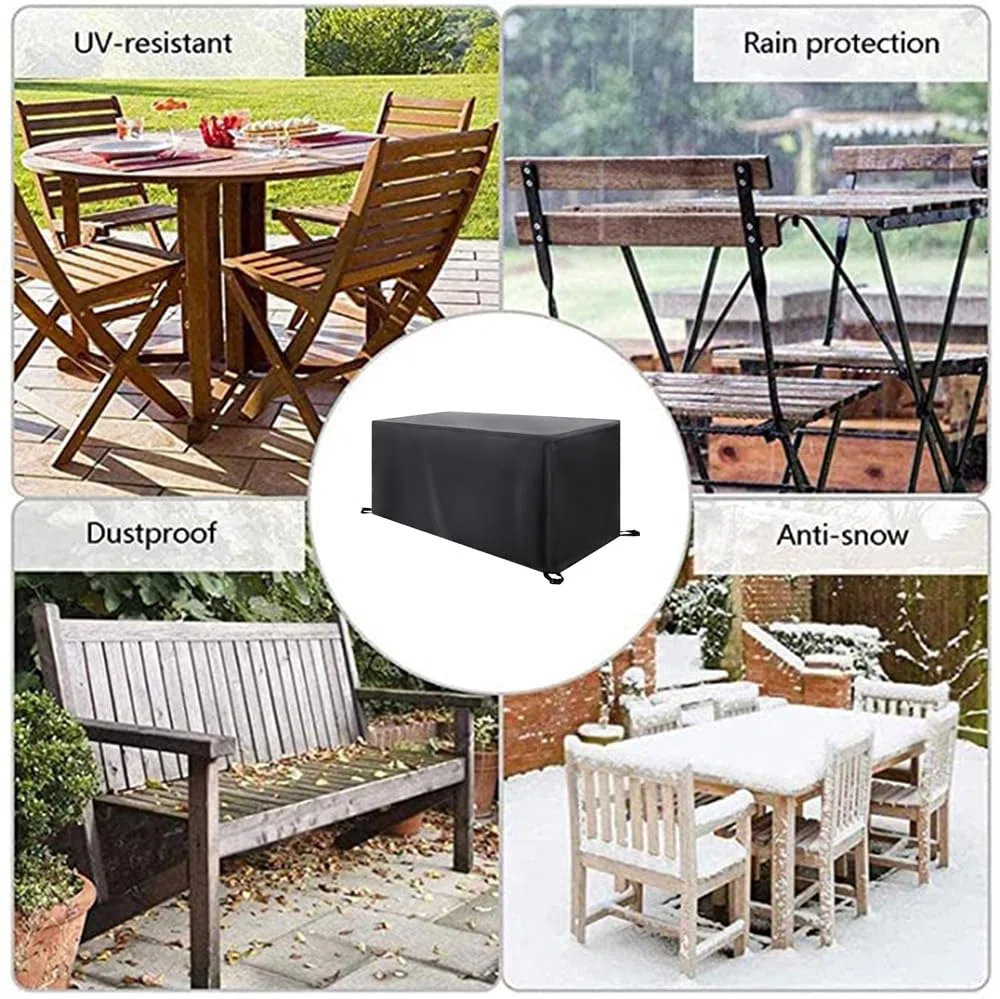 Copertura Protettiva per Tavoli da Giardino 140x70x100/LxWxH Copertura Tavolo Esterno Impermeabile Resistente ai Raggi UV Coperturas per Mobili da Giardino, 420D Oxford Copri Tavolo
