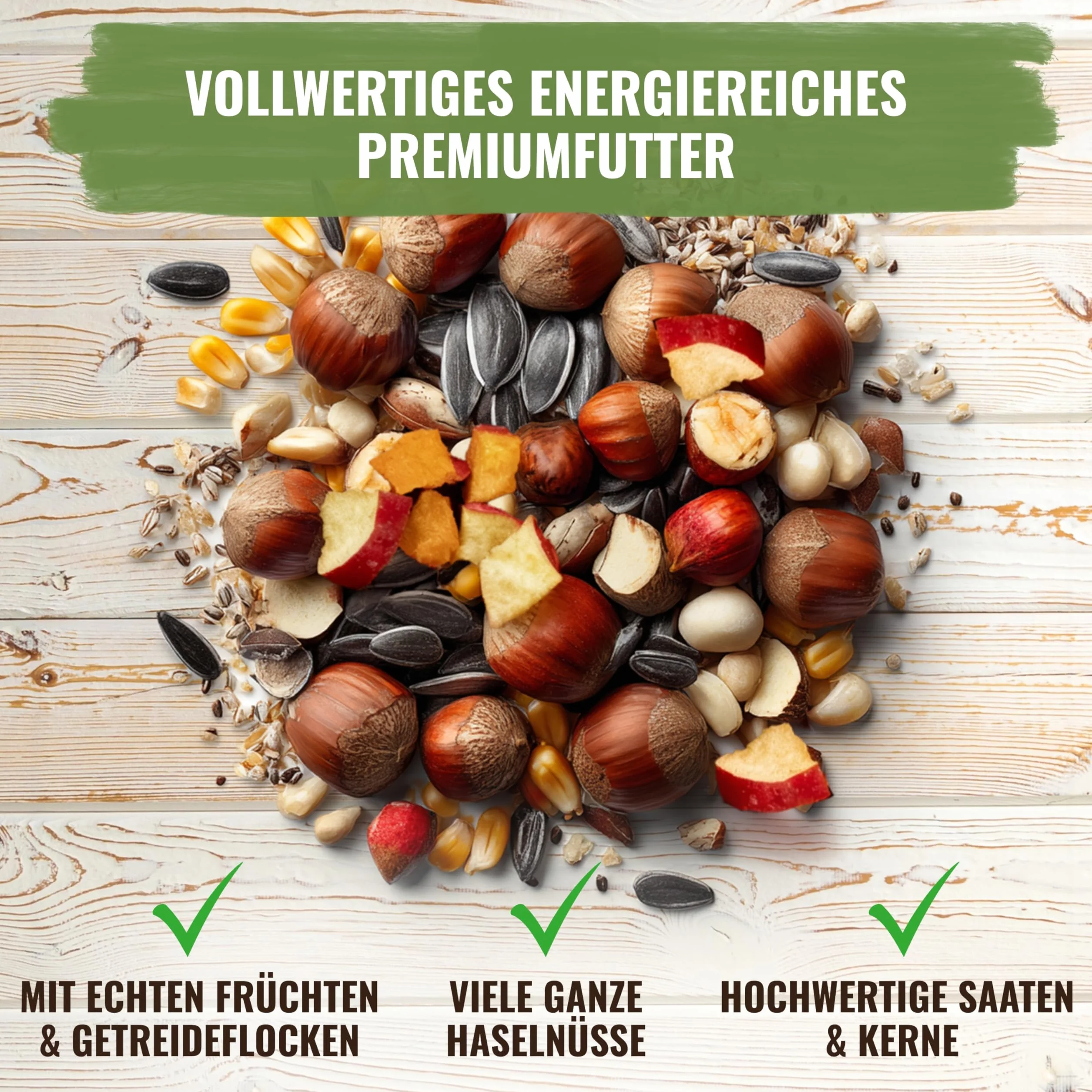 Menù per scoiattolo, 1 kg, mix premium di semi, cereali, noci, frutta e verdura, ricco di proteine ed energia, cibo tutto l'anno per scoiattoli e scoiattoli, richiudibile