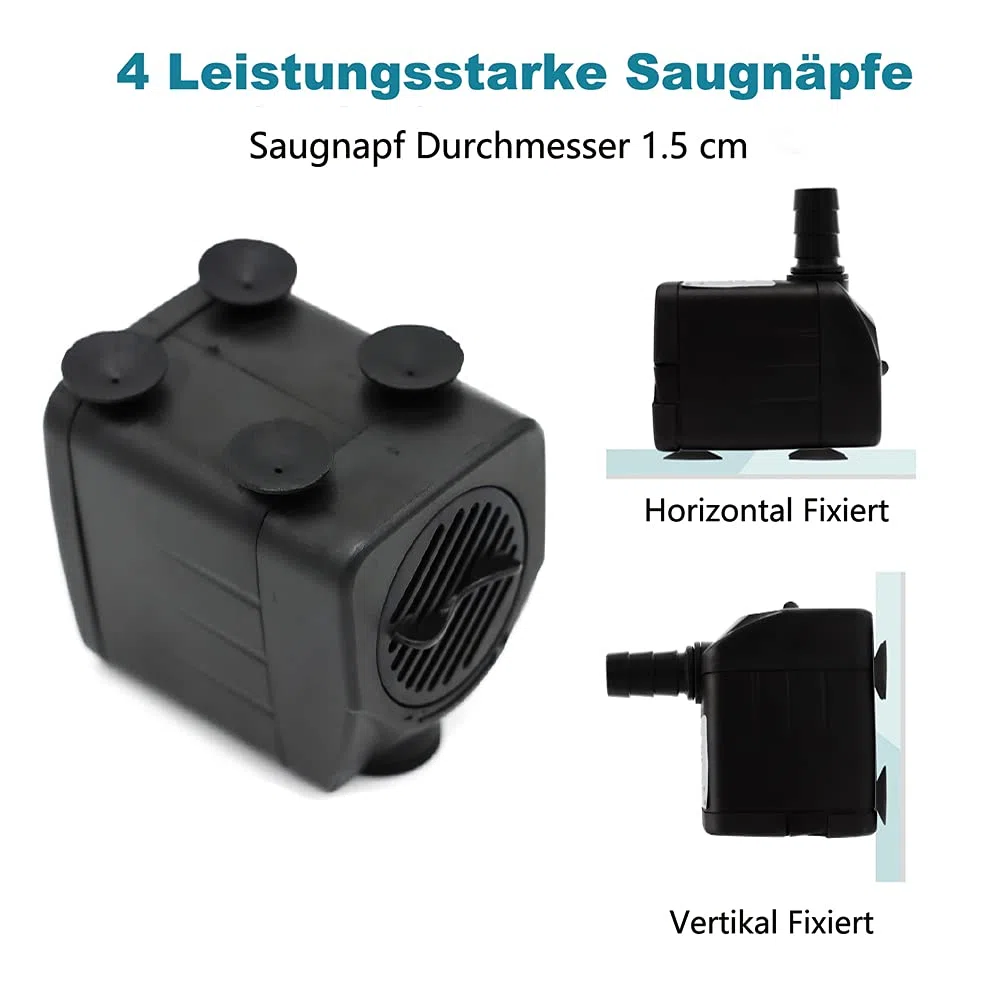 Pompa Acqua Sommergibile 600L/H 10W Pompa per Acquario AC220-240V Pompa per Stagno Pompa per Fontana per Acquario Coltura Idroponica Stagno