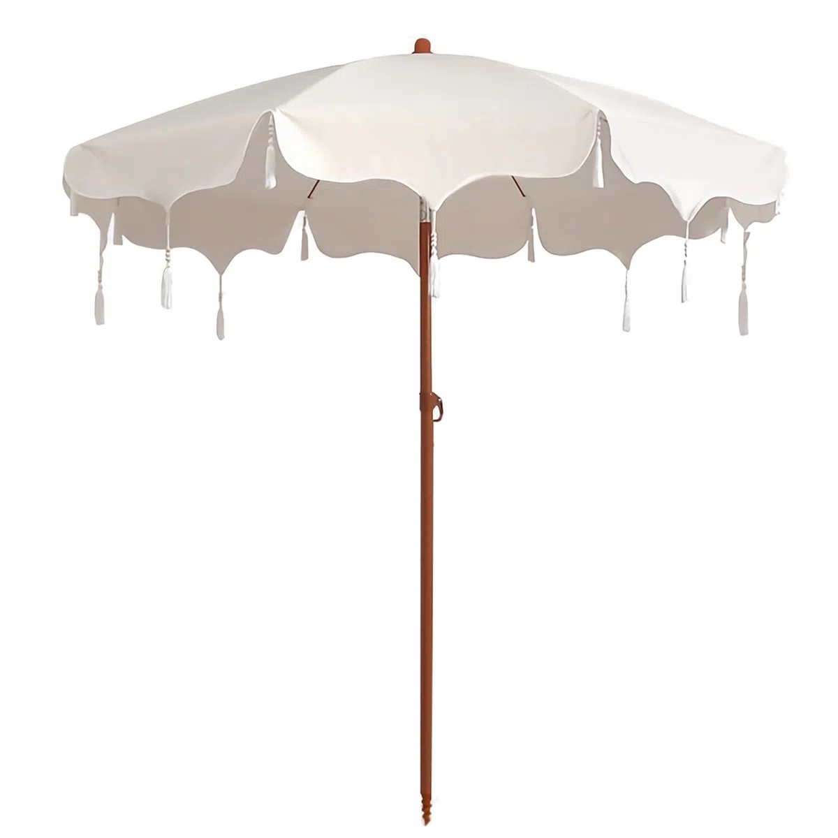 Ombrellone da Spiaggia con Frange, ombrellone da giardino inclinabile,decorativo da esterno per bordo piscina, balcone e giardino