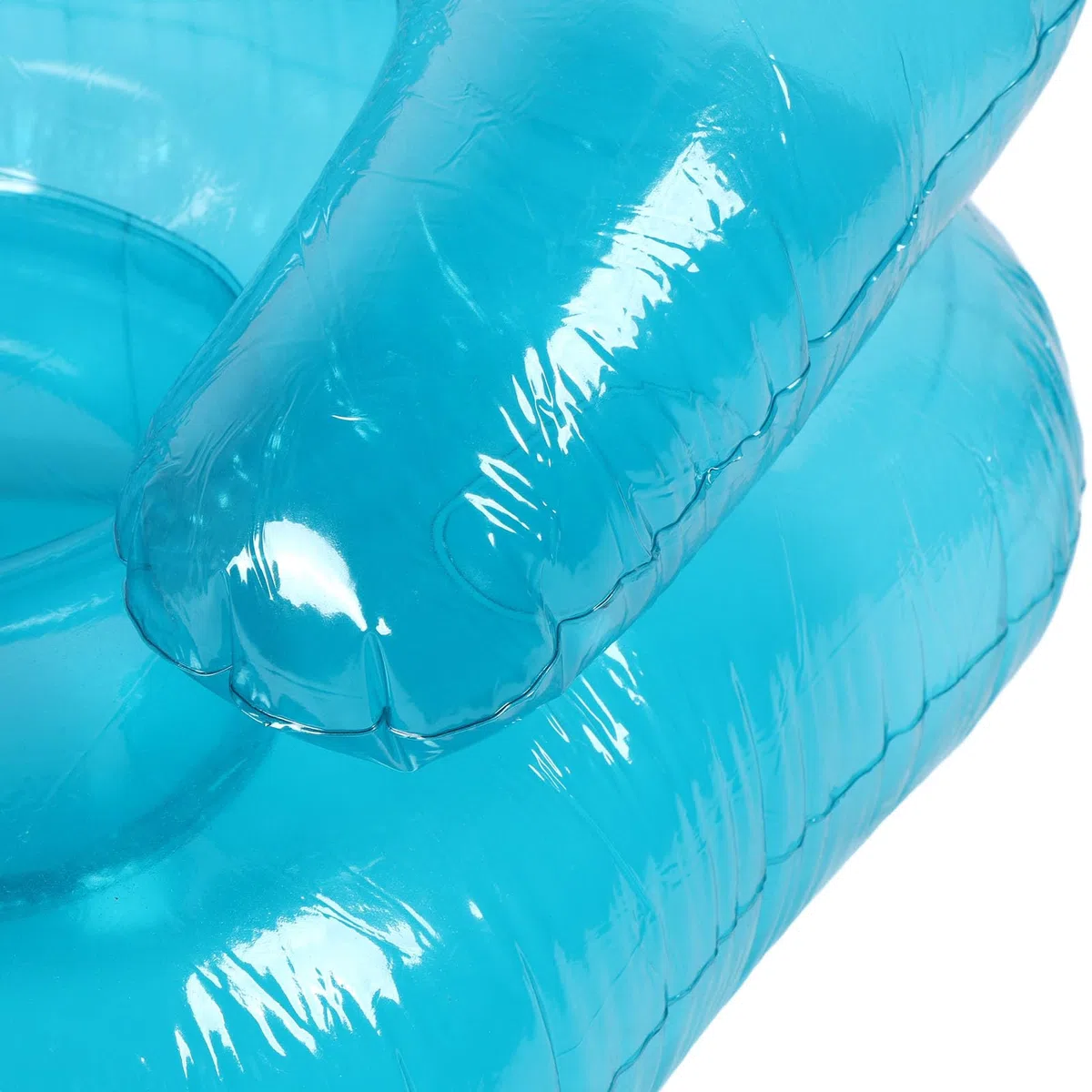 Divano gonfiabile trasparente poltrona ergonomica gonfiabile in PVC per soggiorno interno ed esterno a bordo piscina leggero portatile blu