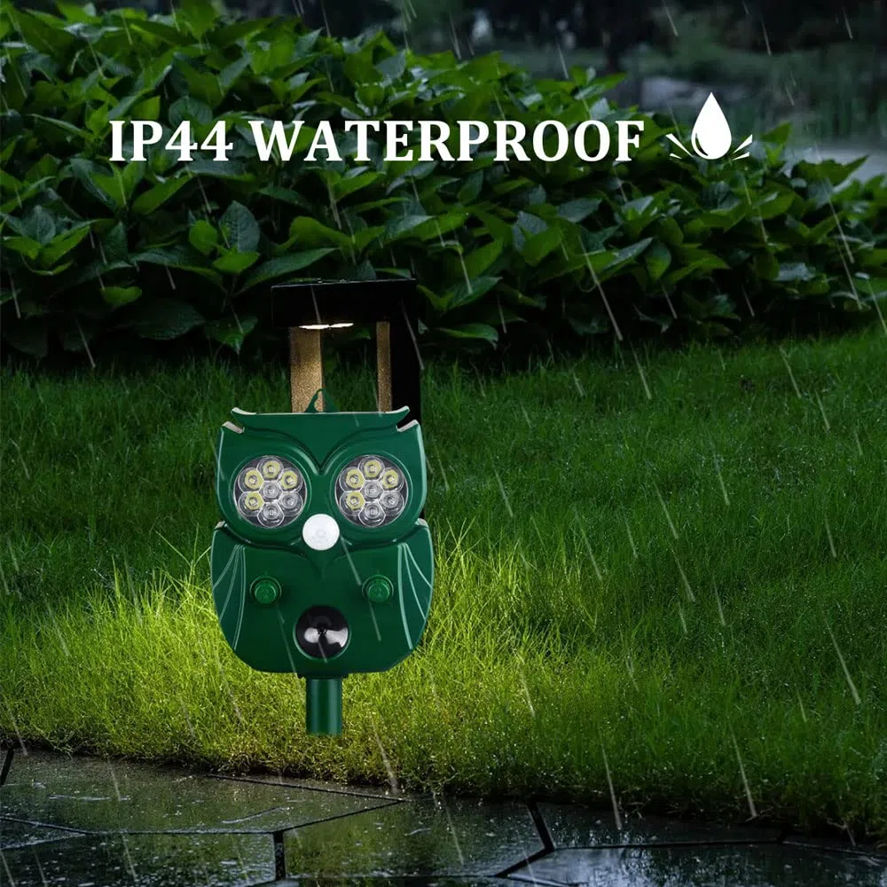 Repellente per Gatti, Ultrasuoni Repellente Gatti Solare con Flash LED, Ultrasound Repellente per Animali, IP65 Impermeabile per Cani, Uccelli, Topi, Volpi