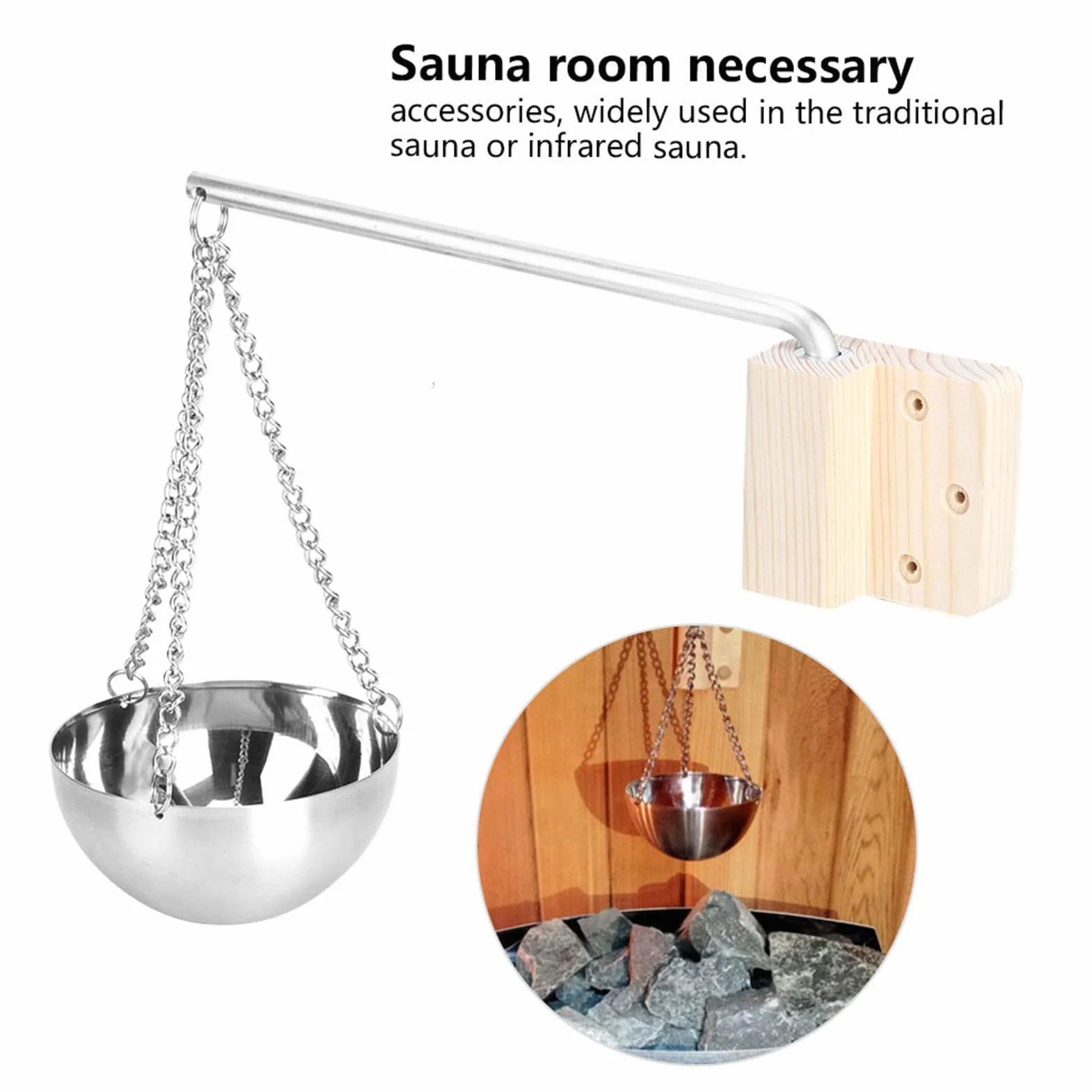 Jenngaoo Ciotola per Sauna, Coppa Olio per Aromaterapia per Sauna, 120ml Aroma Tazza di Olio Essenziale in Acciaio Inossidabile Accessori per Sauna e Spa