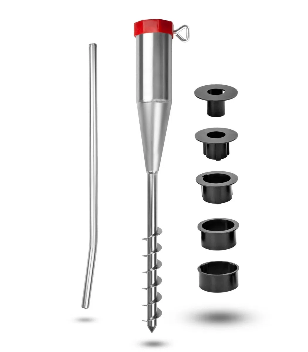 dszapaci Manicotto a Terra per asciugabiancheria rotativo Ø25-55mm Ancora a Terra Supporto per ombrellone Punta a Terra Manicotto a Vite da Spiaggia Ancora a Terra Manicotto a Vite Manicotto a Terra