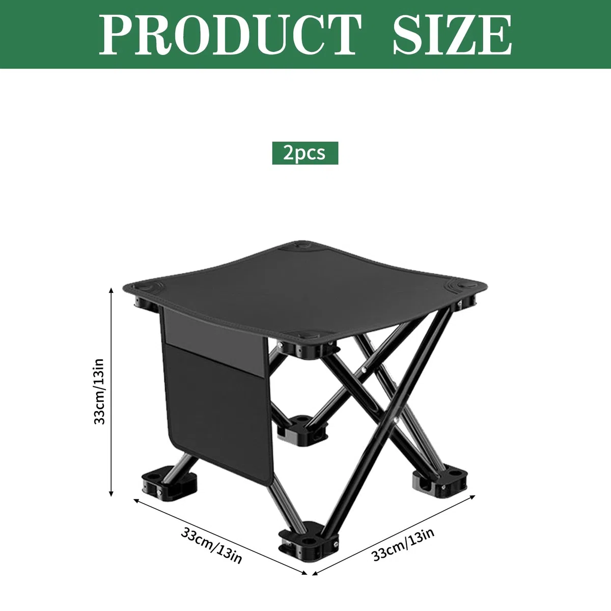 Sedile Piccolo Pieghevole,2 Pezzi Sgabello Pieghevole Portatile 33 CM,Mini Sedia Pieghevoles per Esterni,Sgabello da Campeggio,per Escursioni,Pesca,Viaggi,Giardino,Spiaggia
