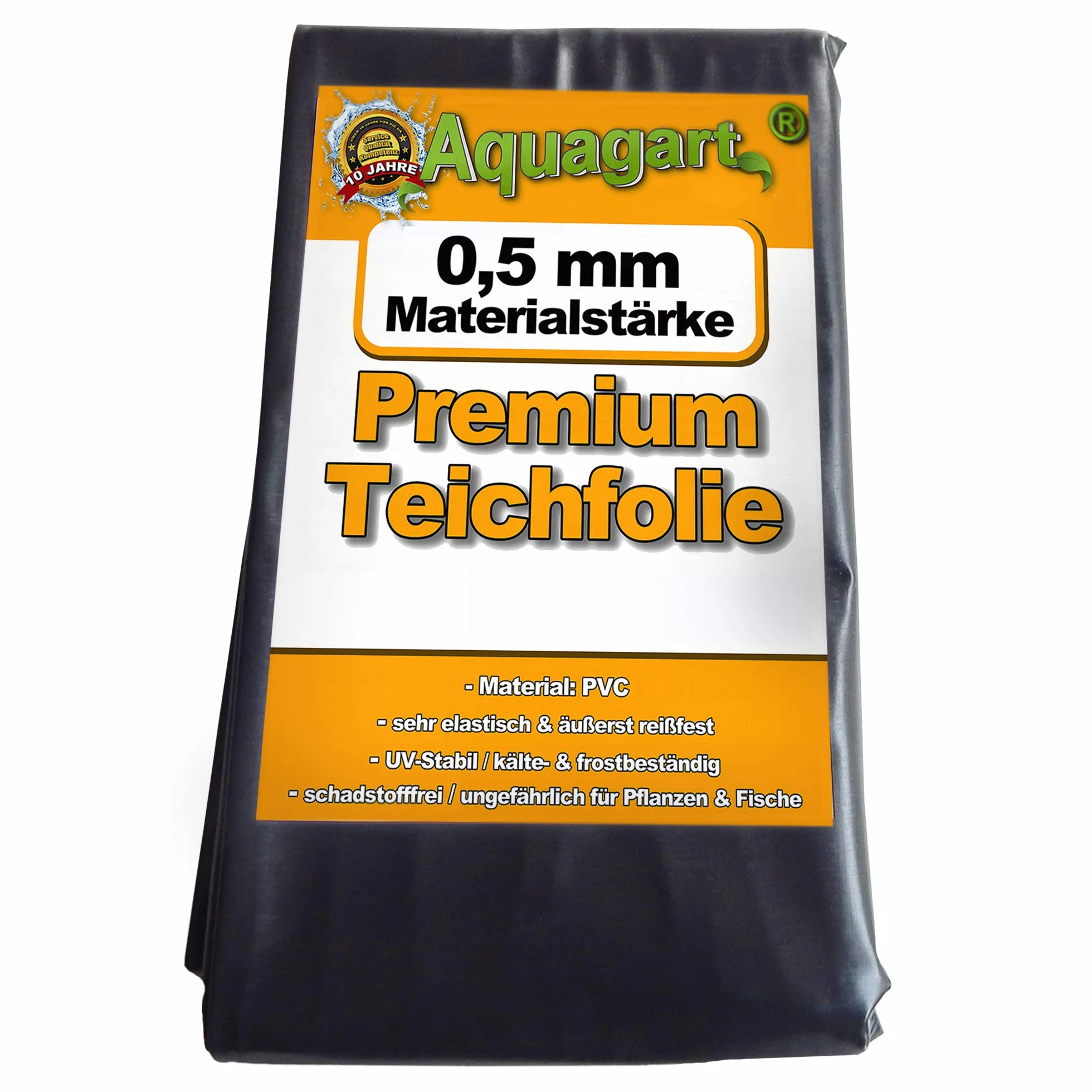 Telo per laghetto in PVC 2m x 6m 0,5mm, pellicola nera per il laghetto da giardino