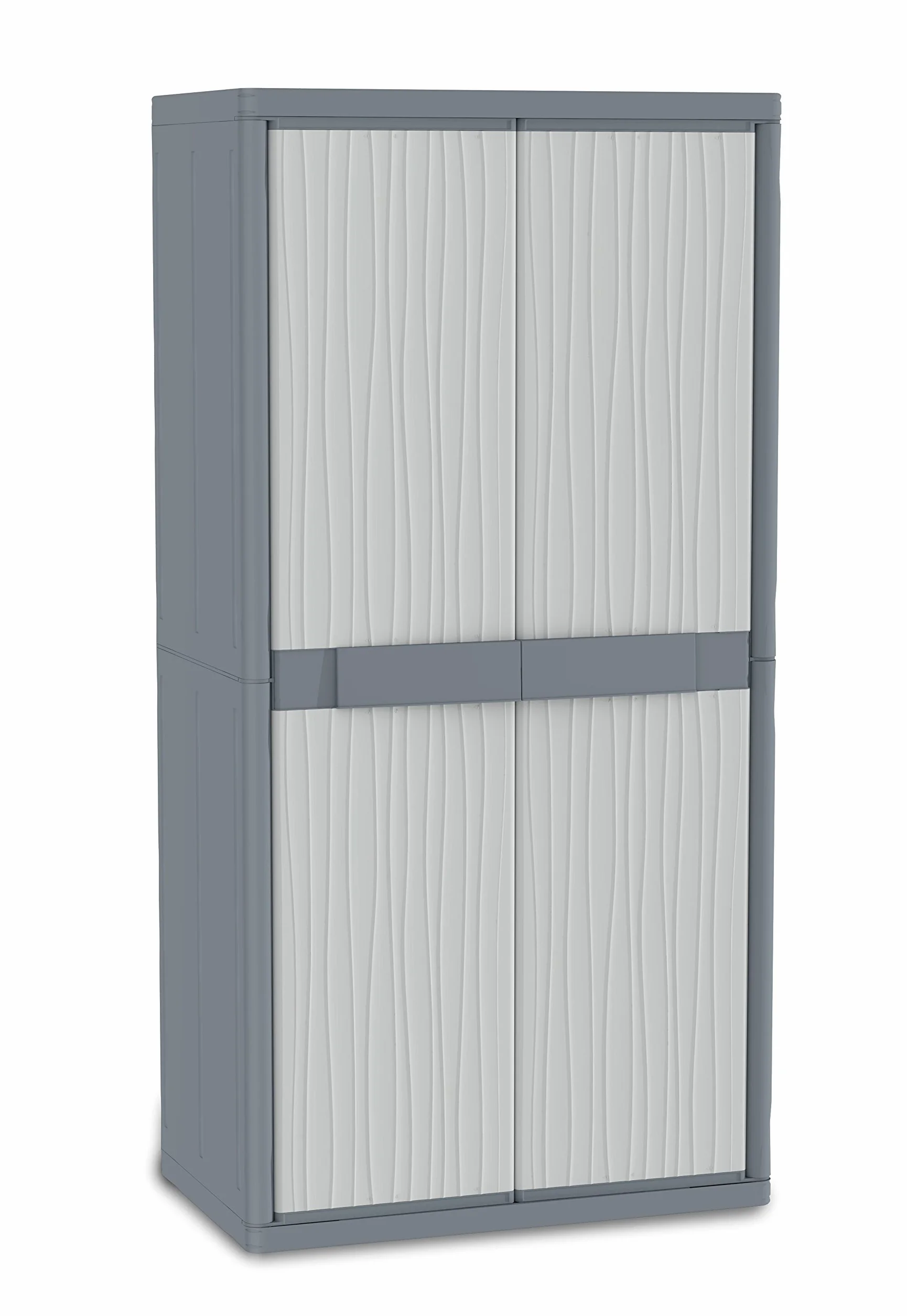 Terry, Jumbo 3900 UW, Armadio da Esterno Interno a Due Ante, Divisorio Verticale, 4 Ripiani Interni. Materiale: Plastica, Dimensioni: 89,7x53,7x180 cm