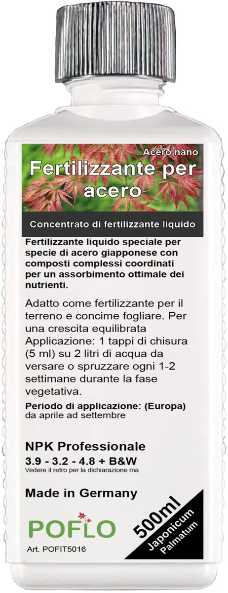 Fertilizzante Liquido HIGHTECH NPK per Acero Giapponese, Acer Palmatum, Acero Rosso (500 ml)