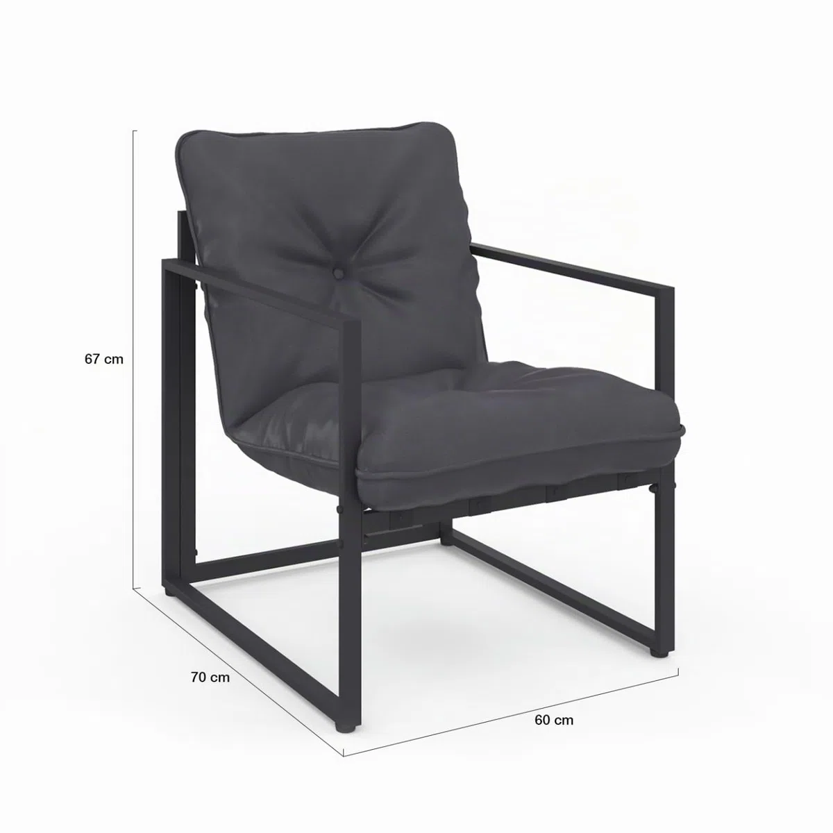 IDMarket - Nairobi Set di mobili da Giardino Bassi a 4 posti in Acciaio Grigio Antracite