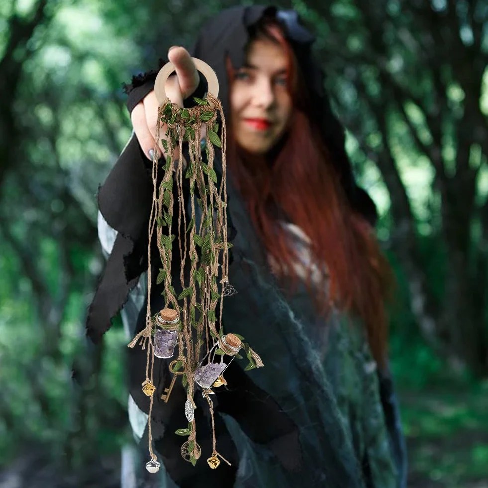 FREEBLOSS 3 Set Campane delle Streghe, Campane delle Streghe Ciondolo di Protezione per Porta Campanelli Eolici per Esterno Portico, Giardino, Decorazione della Finestra