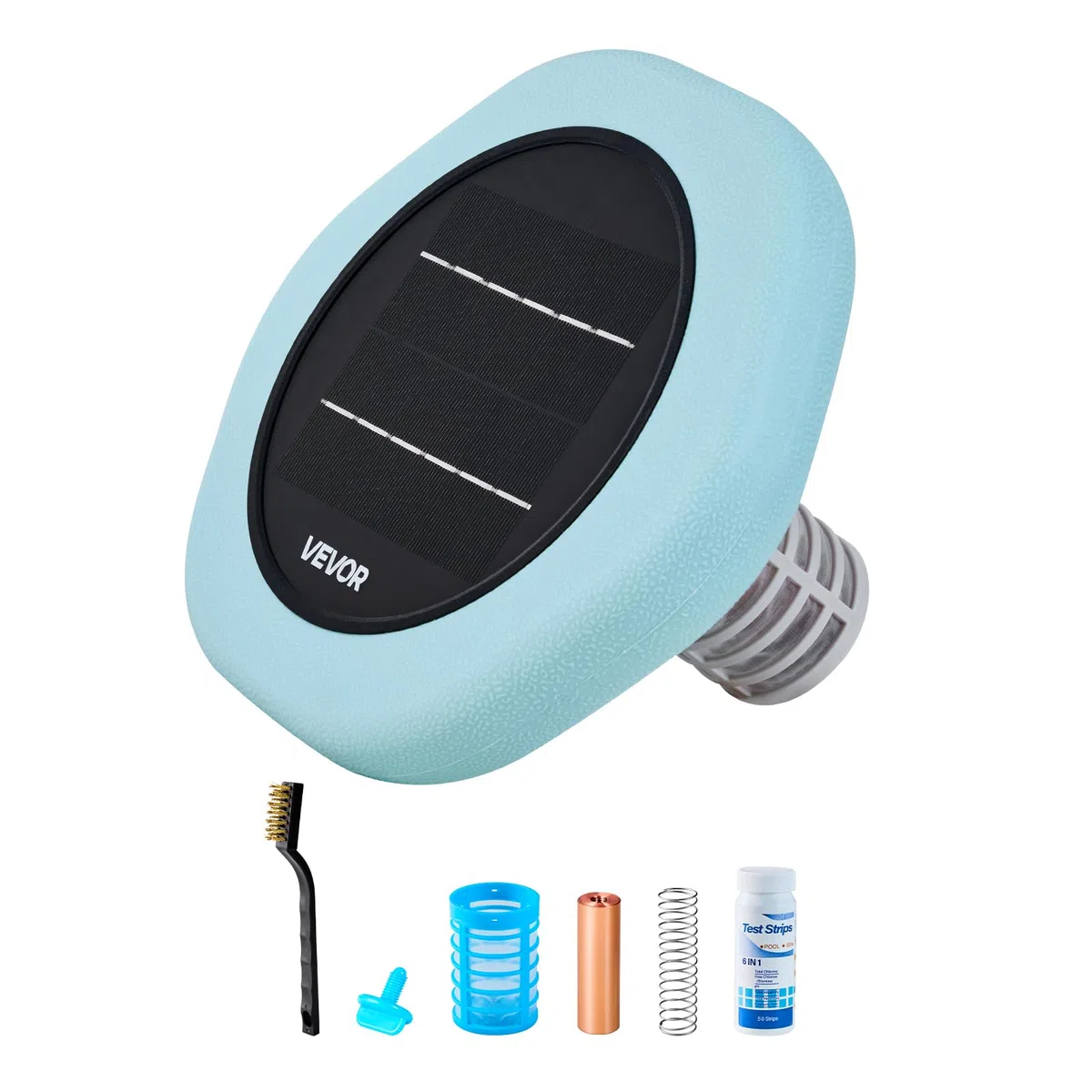 VEVOR Ionizzatore Solare per Piscina Purificatore per Acqua Piscina Purificatore Forma Esagonale max. 170343 L, Ionizzatore ad Energia Solare Galleggiante per Piscina SPA Vasca Idromassaggio