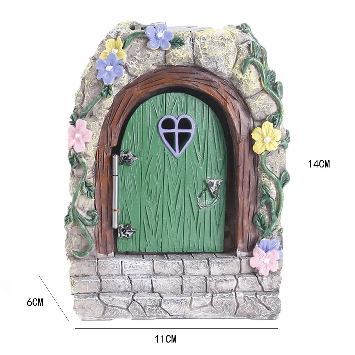 Statue da Giardino Solare con Luce Calda,Porta Delle Fate,LED Gnomo in Miniatura per la Casa in Ornamentale di Giardino Fatato Door,Elfo Folletto Sculture di Alberi Yard Decorazione per Esterni
