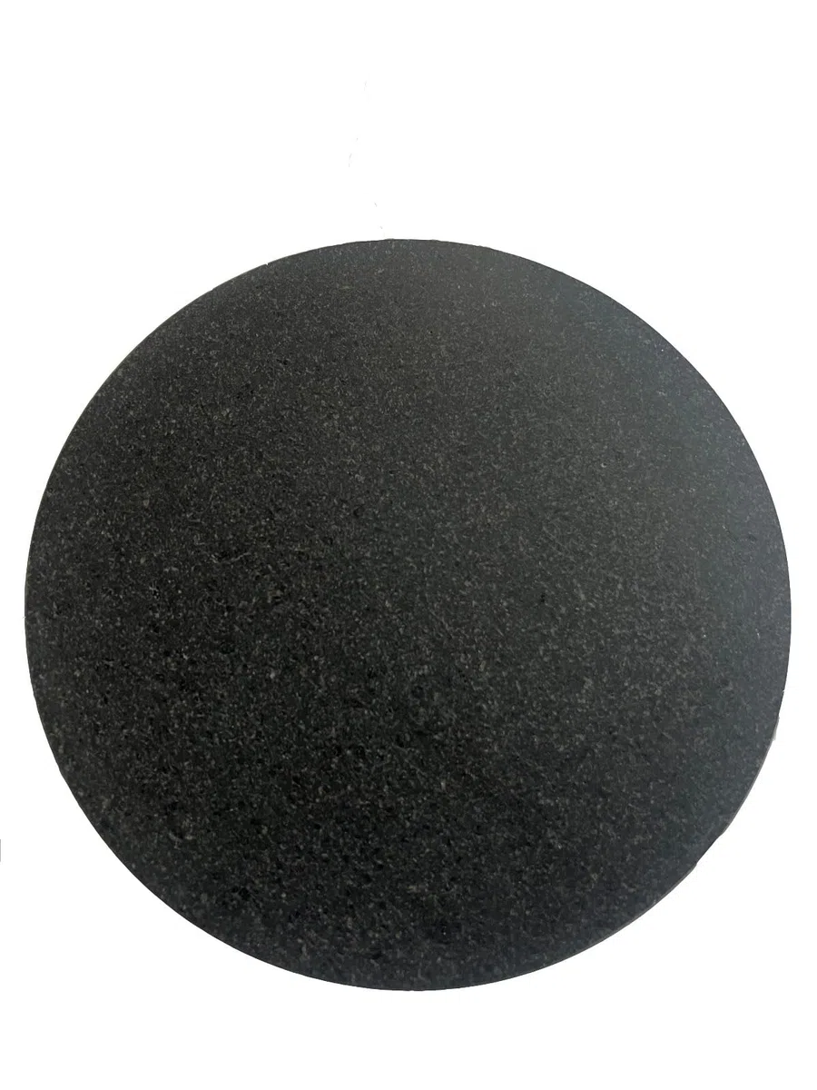 Pietra lavica rotonda liscia spessore 2 cm, griglia in pietra ollare naturale, barbecue Tutte le misure. (Diametro 50 cm)