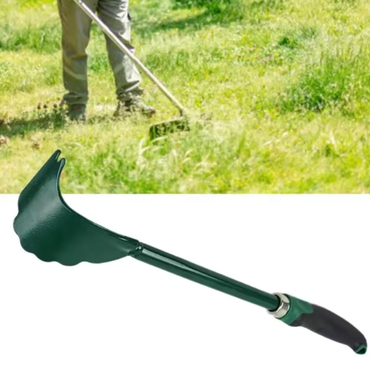 Raschietto per Tosaerba e Spazzola a setole rigide con Manico, Strumento di Pulizia Portatile per Tosaerba, Spazzola per Esterni da Giardino per Rimuovere Sporco, e detriti