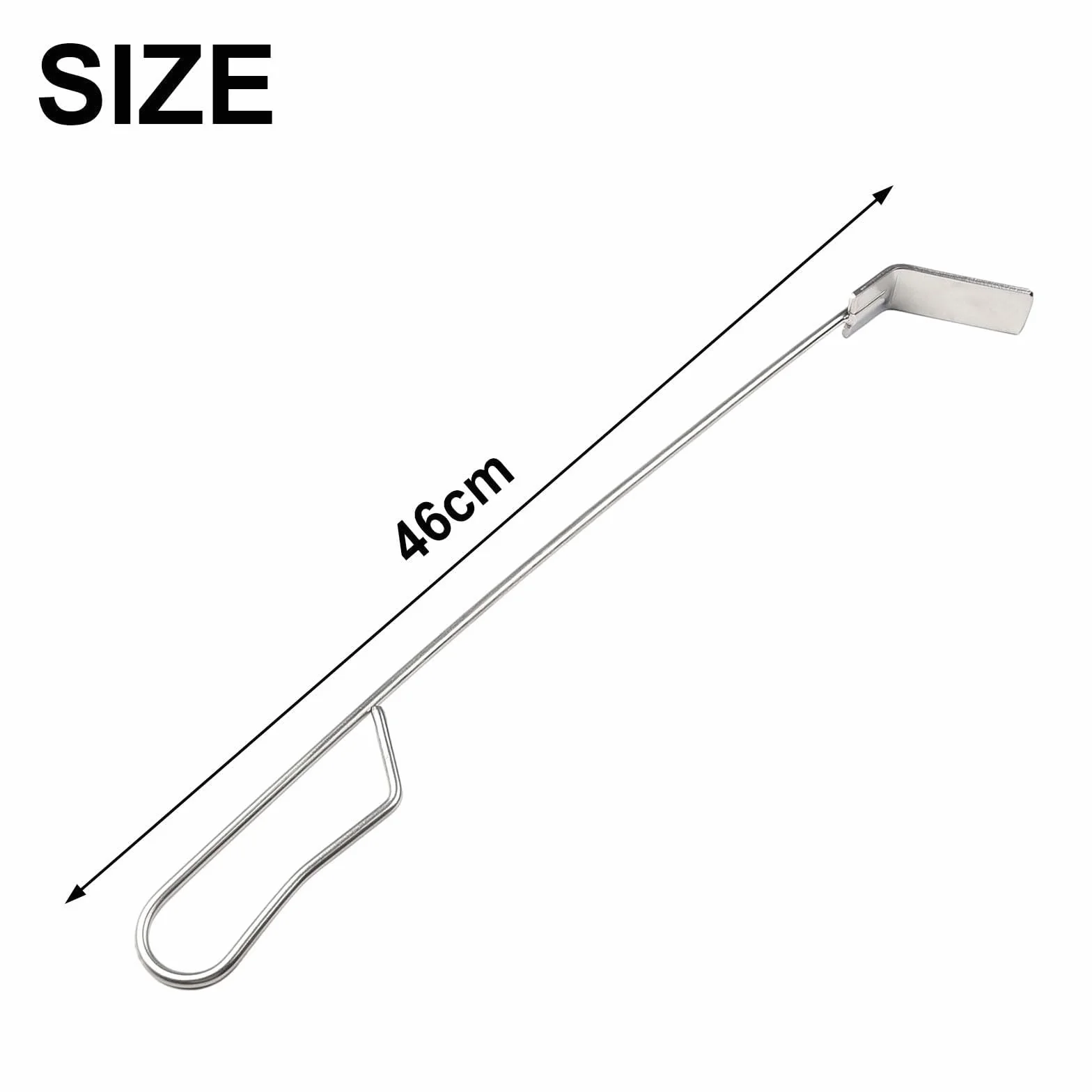 18 pollici Grill Ash Rake Hoe per camino stufa a legna forno pizza forno, in acciaio inox BBQ Cleaner Poker raschietto, per Kamado, Vision Grills, strumento di cenere