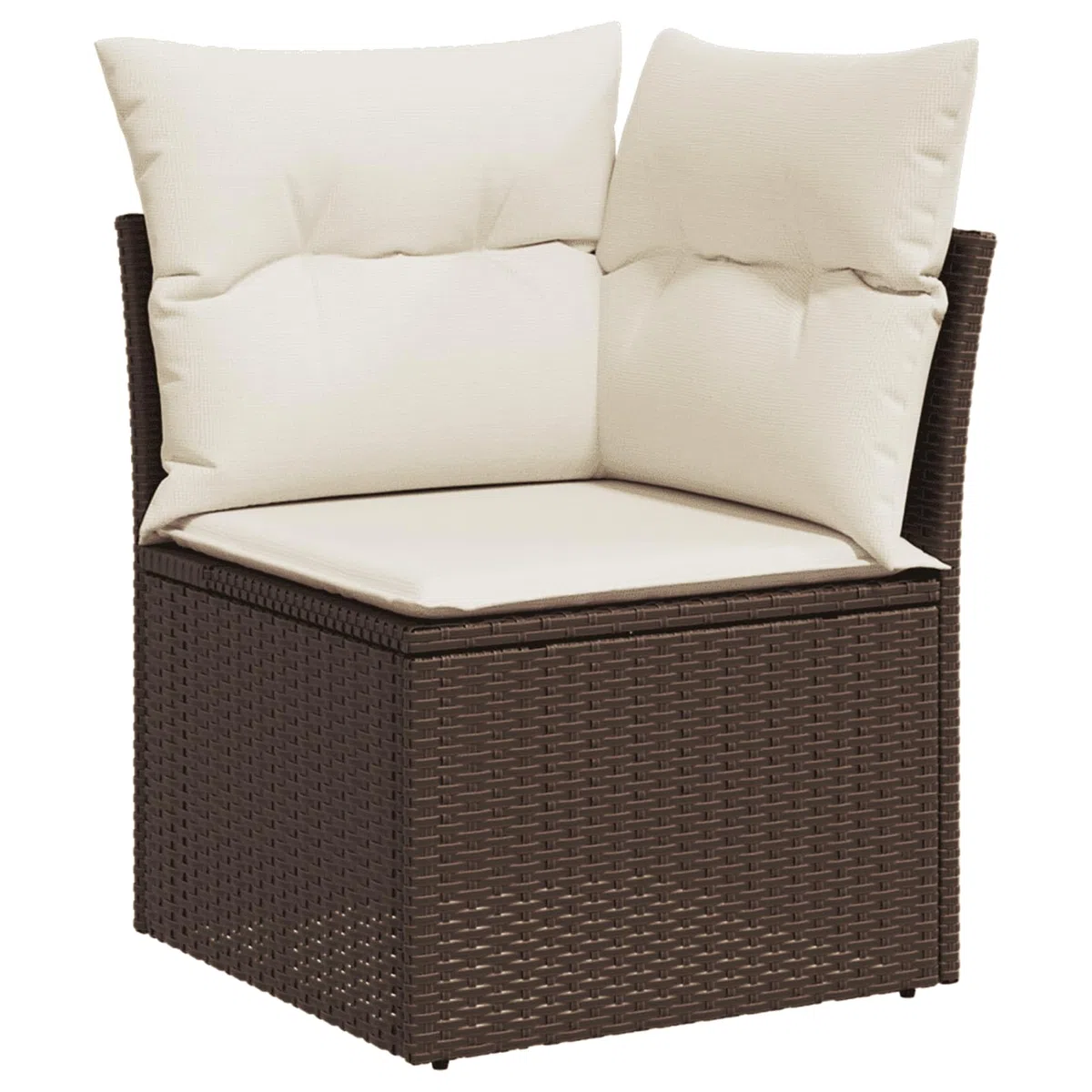 Set Divano da Giardino 7 Pezzi, con Cuscini Sfoderabili e Lavabili, Polyrattan PE Resistente agli UV, Tavolino in Vetro Temperato, per Terrazza, Cortile e Patio