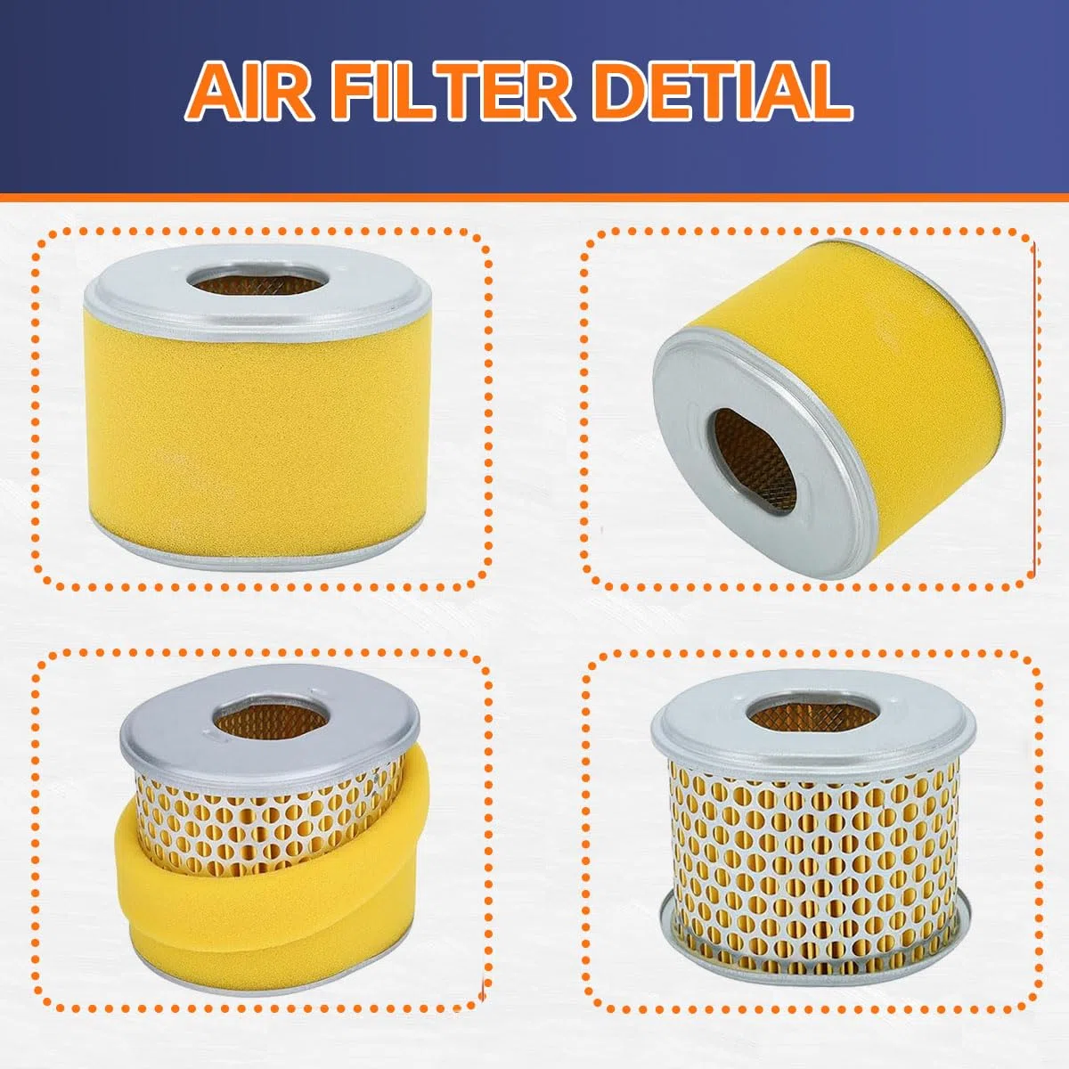 ZAMDOE Confezione da 3 Filtro dell'aria Adatto per Honda GX340 GX390 11HP 13HP Filtro aria motore Sostituisci per 17210-ZE3-505 17210-ZE3-010 17210-ZE3-515 Filtro aria compatibile per Toro 22308 22330