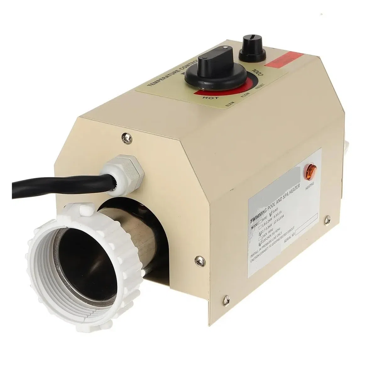 Pompa di Calore elettrica for Piscina da 3,3 kW, termostato for scaldabagno Invernale for Bagno Caldo, Spa Esterna Riscaldamento rapido ed efficiente