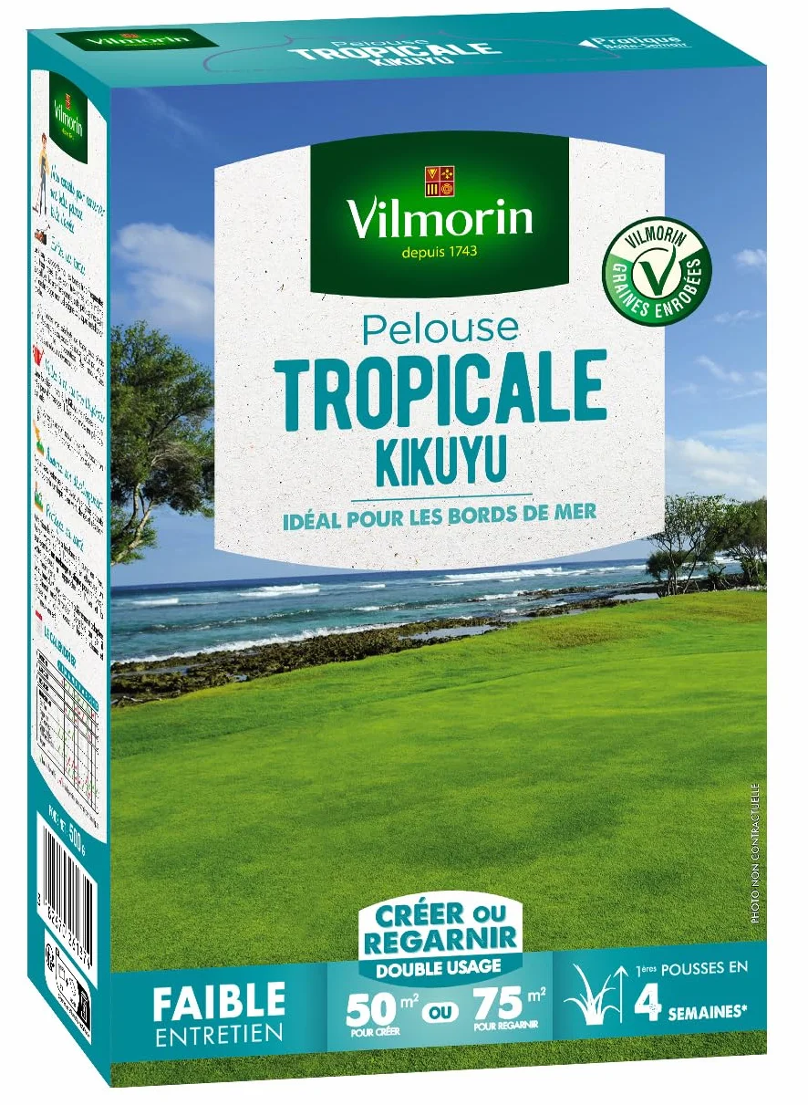 Vilmorin 4344512 Prato Tropicale Kikuyu, Verde, 500 g