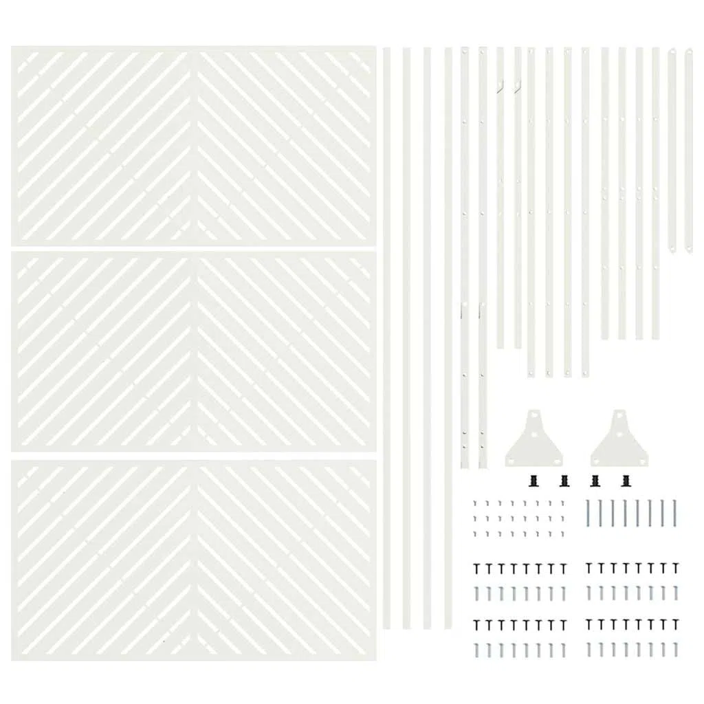 vidaXL Schermo per Privacy Bianco 100 x 50 x 180 cm Acciaio, Schermo per Giardino e terrazzo, divisore per Esterni, Pannello in Acciaio Rettangolare, partition per Patio