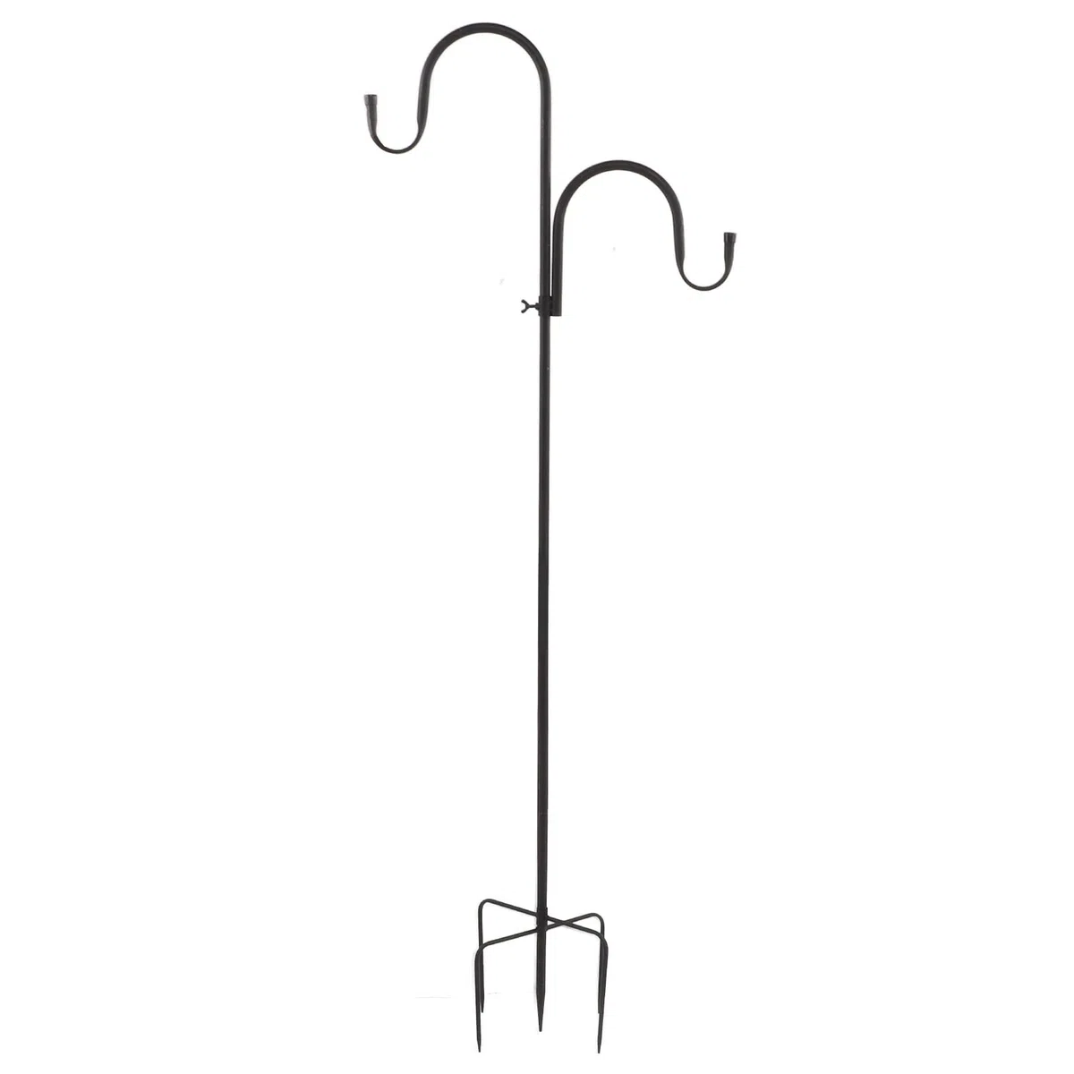 Cocoarm Gancio per Pastore Gancio per Mangiatoia per Uccelli in Ferro 63 Pollici Staccabile 2 Ganci Base a 5 Poli per Giardino Cortile Patio Piante Sospese Lanterne Mangiatoie