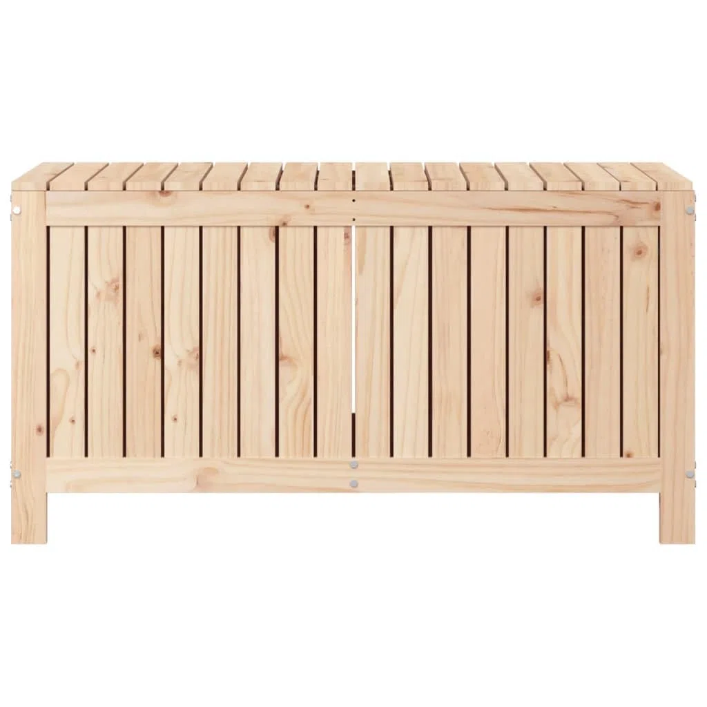 Scatola portaoggetti da giardino, 115 x 49 x 60 cm, in pino massiccio | Coperchio Idraulico Gas, Doghe Ventilate, Stoccaggio Cuscini Strumenti Giocattoli