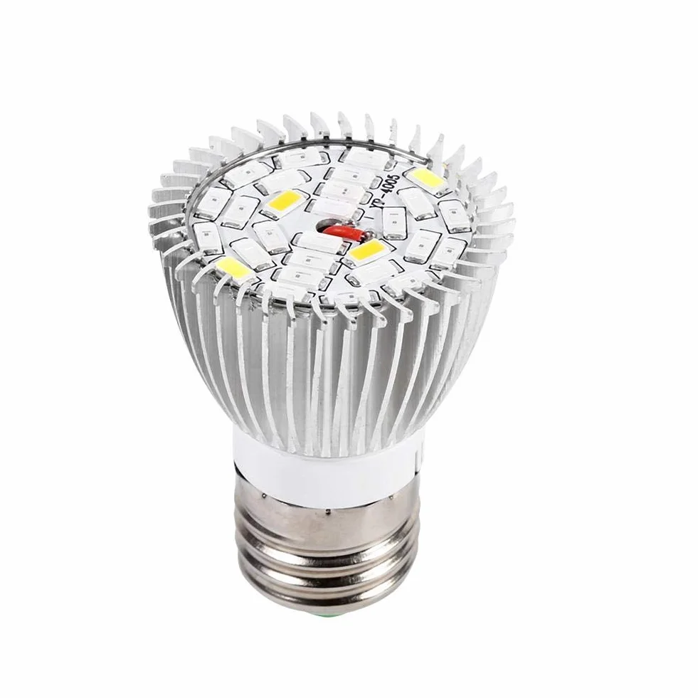 Zerodis LED Coltiva la lampada, 5W E27 Pannello ad Alta Potenza Spettro Completo 28 LED Lampada per Coltivazione Indoor Coltiva la lampadina per Serra Pianta Pianta in Vaso fiori