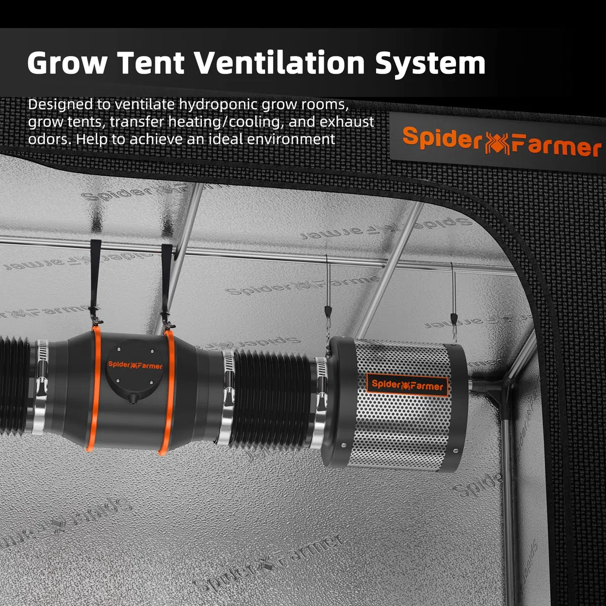 SPIDER FARMER 15,2 Cm Filtro al Carbonio per Tenda da Coltivazione, Filtro al Carbonio per Aria con Carbone Australiano Premium per Tende da Coltivazione, Filtrazione dell'Aria, Idroponia