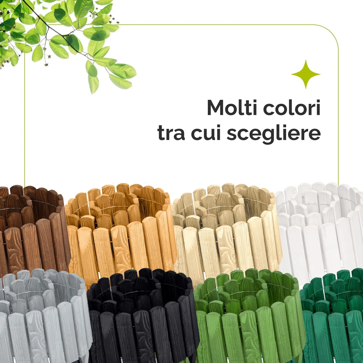 Garronda Rollborder bordure per aiuole e prato recinzione staccionata in legno flessibile 200 cm bordatura da giardino esterno delimitatore aiuole GD-0046 (Marrone Scuro Altezza: 20 cm)